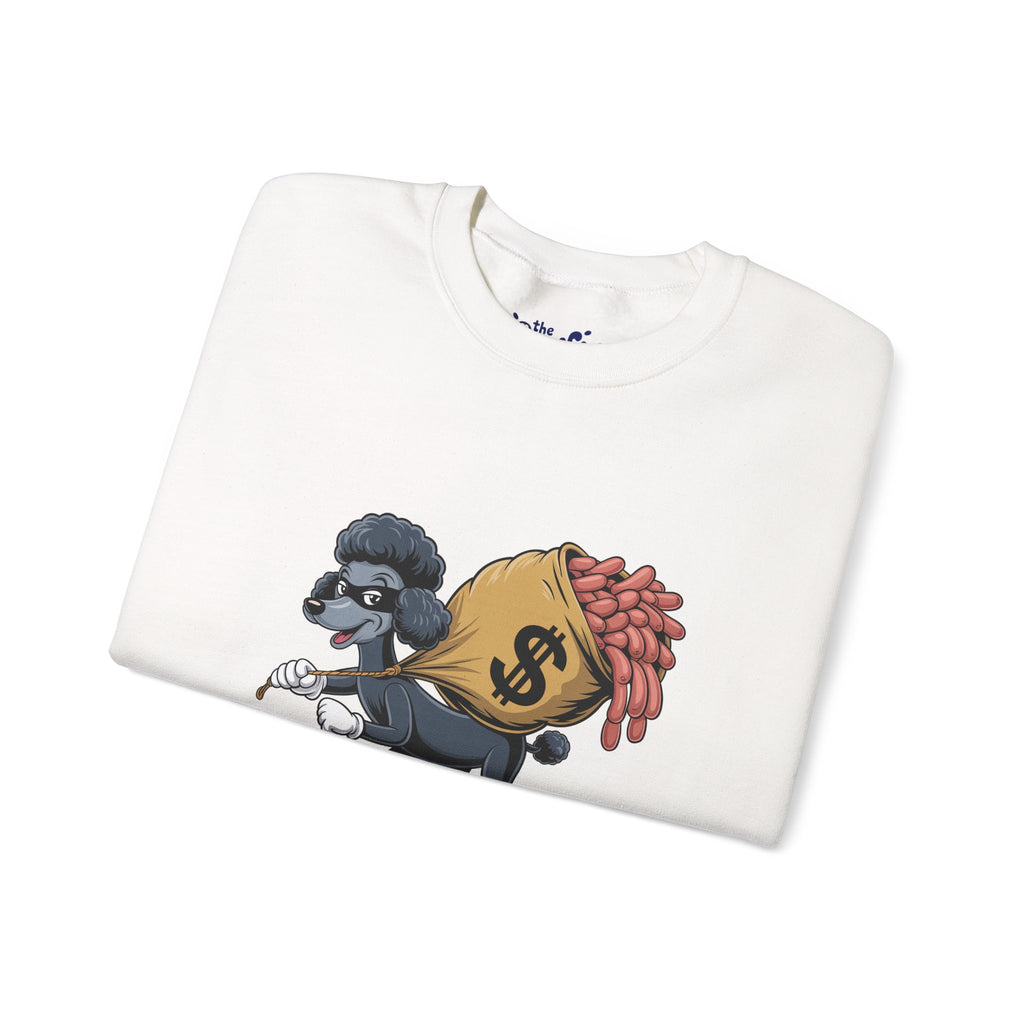 Easy Money Poodle Heist Crewneck | Vintage Hustle Syndicate