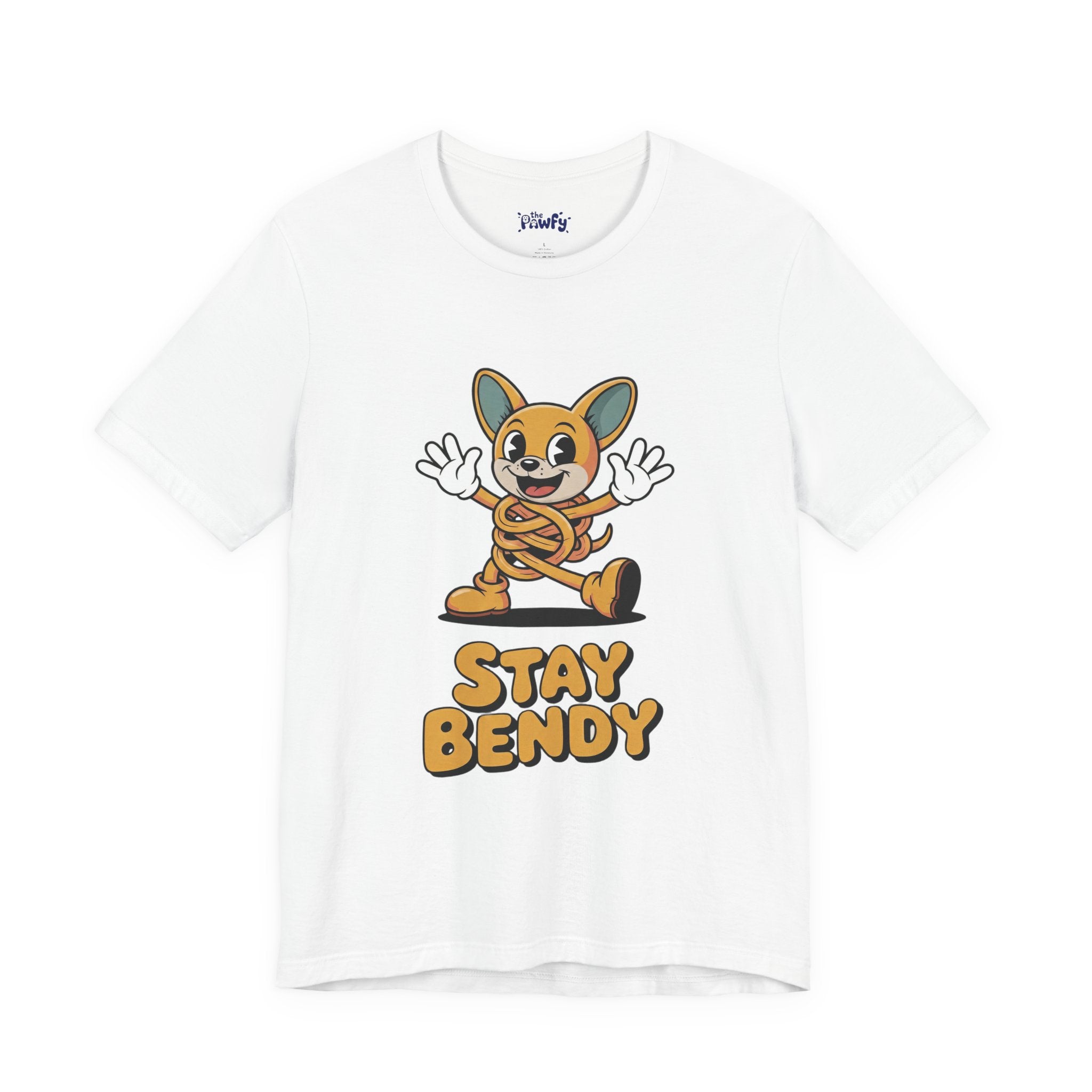 Stay Bendy Zen Chihuahua Graphic T-Shirt | Retro Rubber Hose Streetwear