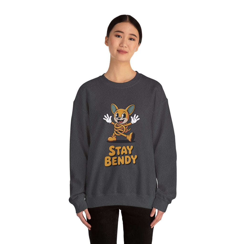 Stay Bendy Noodle Dog Crewneck | The Ink & Noodle Syndicate