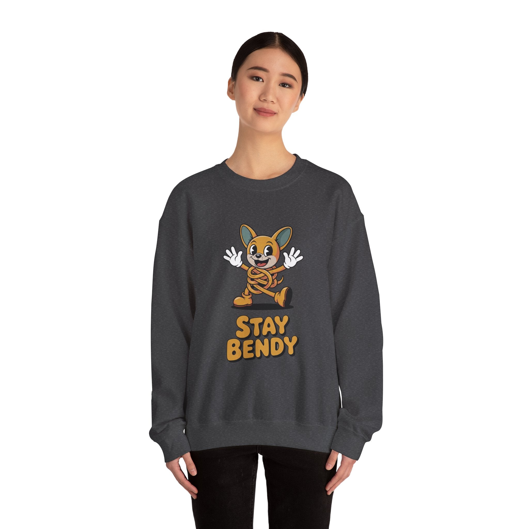 Stay Bendy Noodle Dog Crewneck | The Ink & Noodle Syndicate