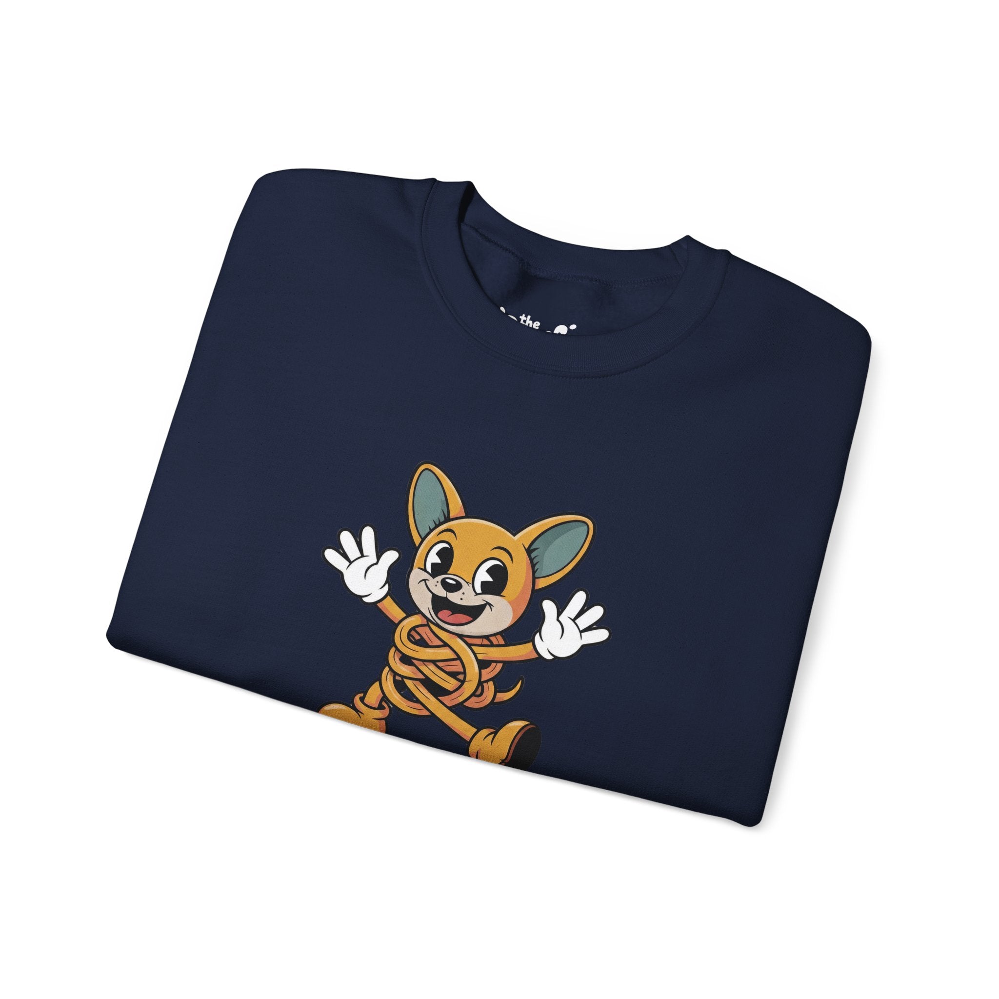 Stay Bendy Noodle Dog Crewneck | The Ink & Noodle Syndicate