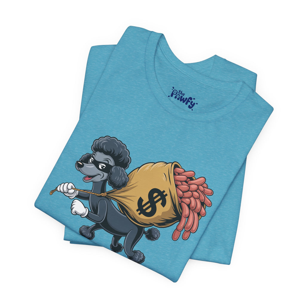 Easy Money Poodle Graphic T-Shirt | Vintage Heist Cartoon Apparel