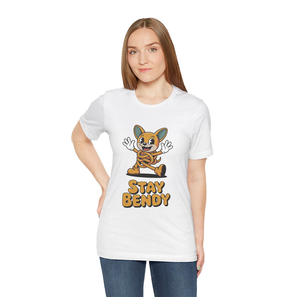 Stay Bendy Zen Chihuahua Graphic T-Shirt | Retro Rubber Hose Streetwear