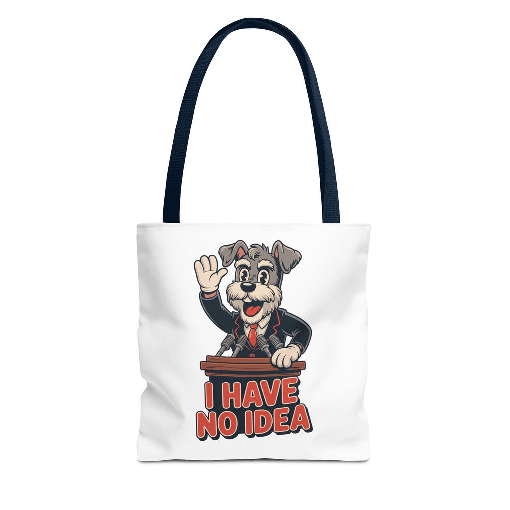 I Have No Idea Schnauzer President Tote Bag | Vintage Canvas Accessory