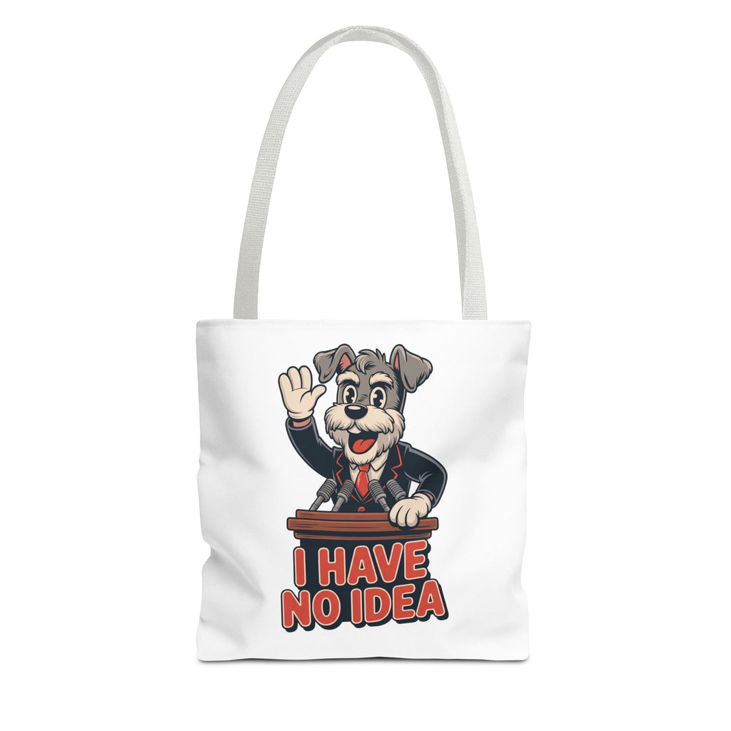 I Have No Idea Schnauzer President Tote Bag | Vintage Canvas Accessory