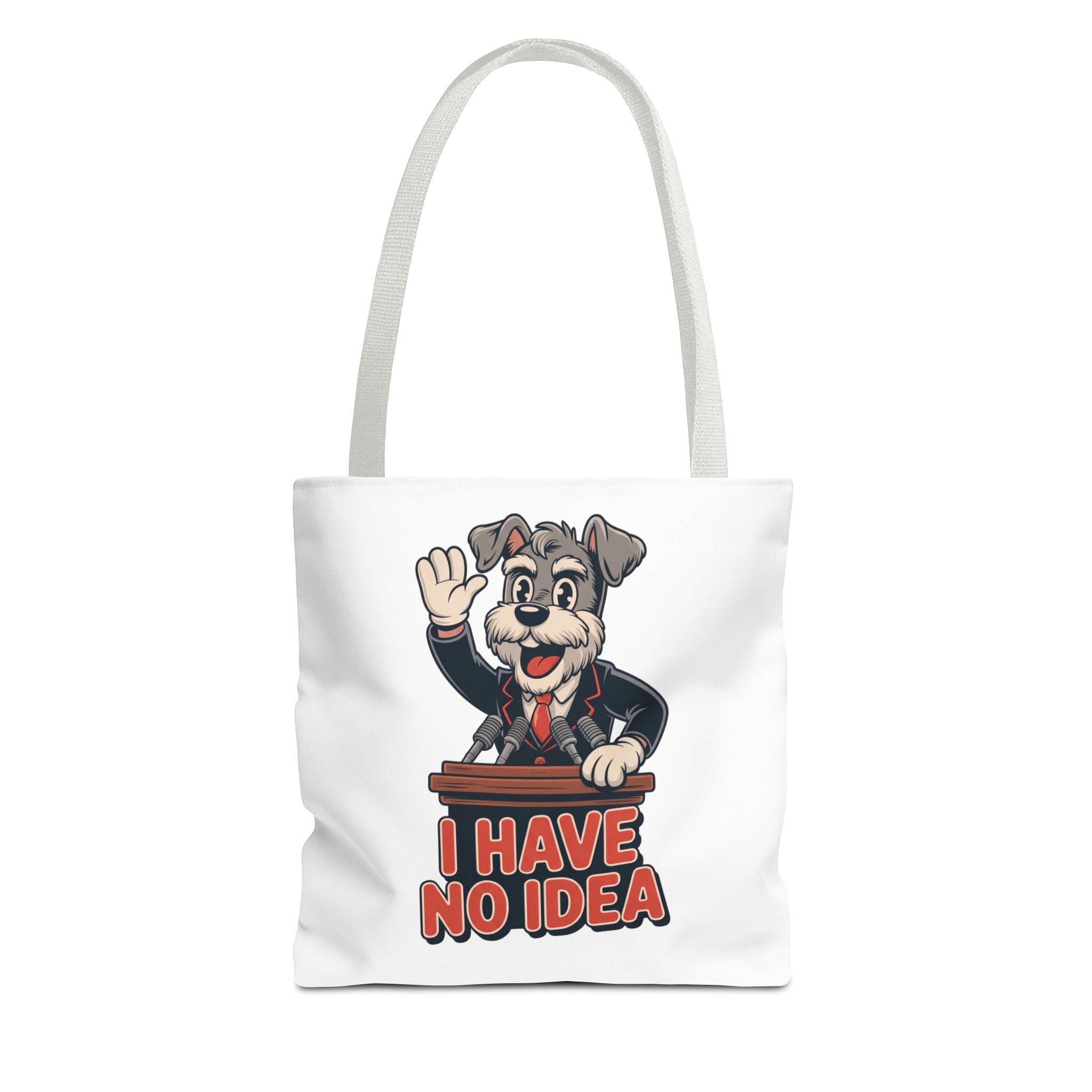 I Have No Idea Schnauzer President Tote Bag | Vintage Canvas Accessory