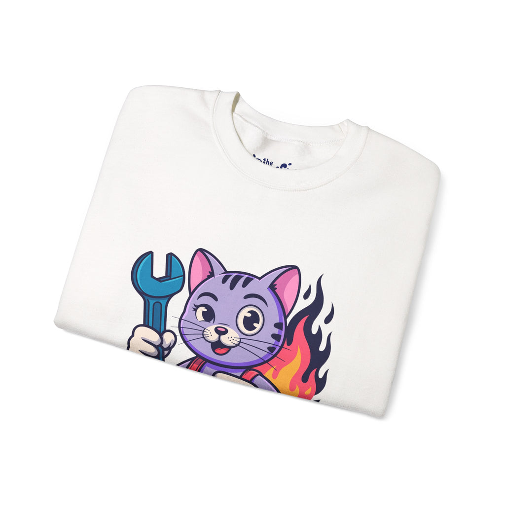 I Can Fix It Mechanic Cat Crewneck | The Irony Collection