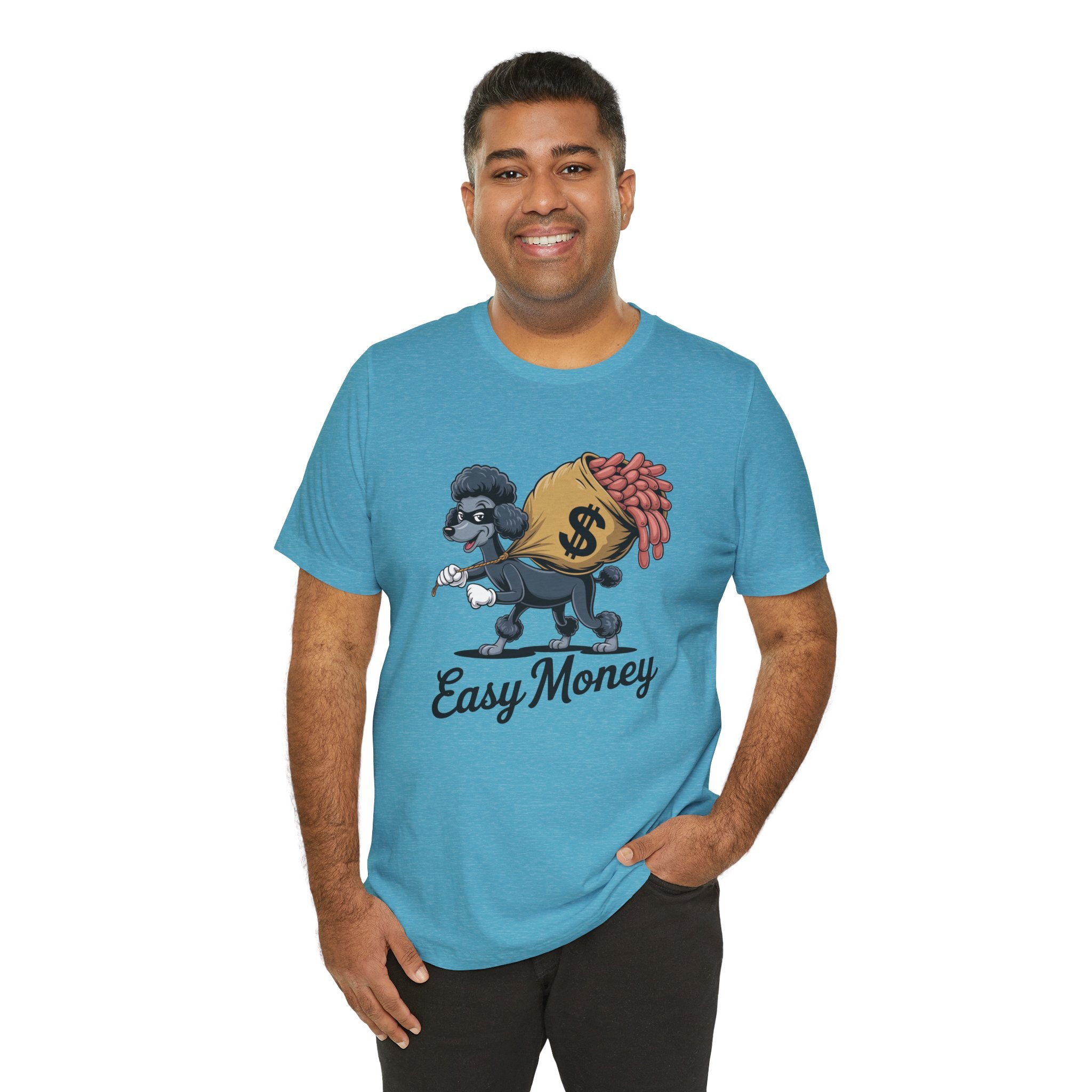 Easy Money Poodle Graphic T-Shirt | Vintage Heist Cartoon Apparel