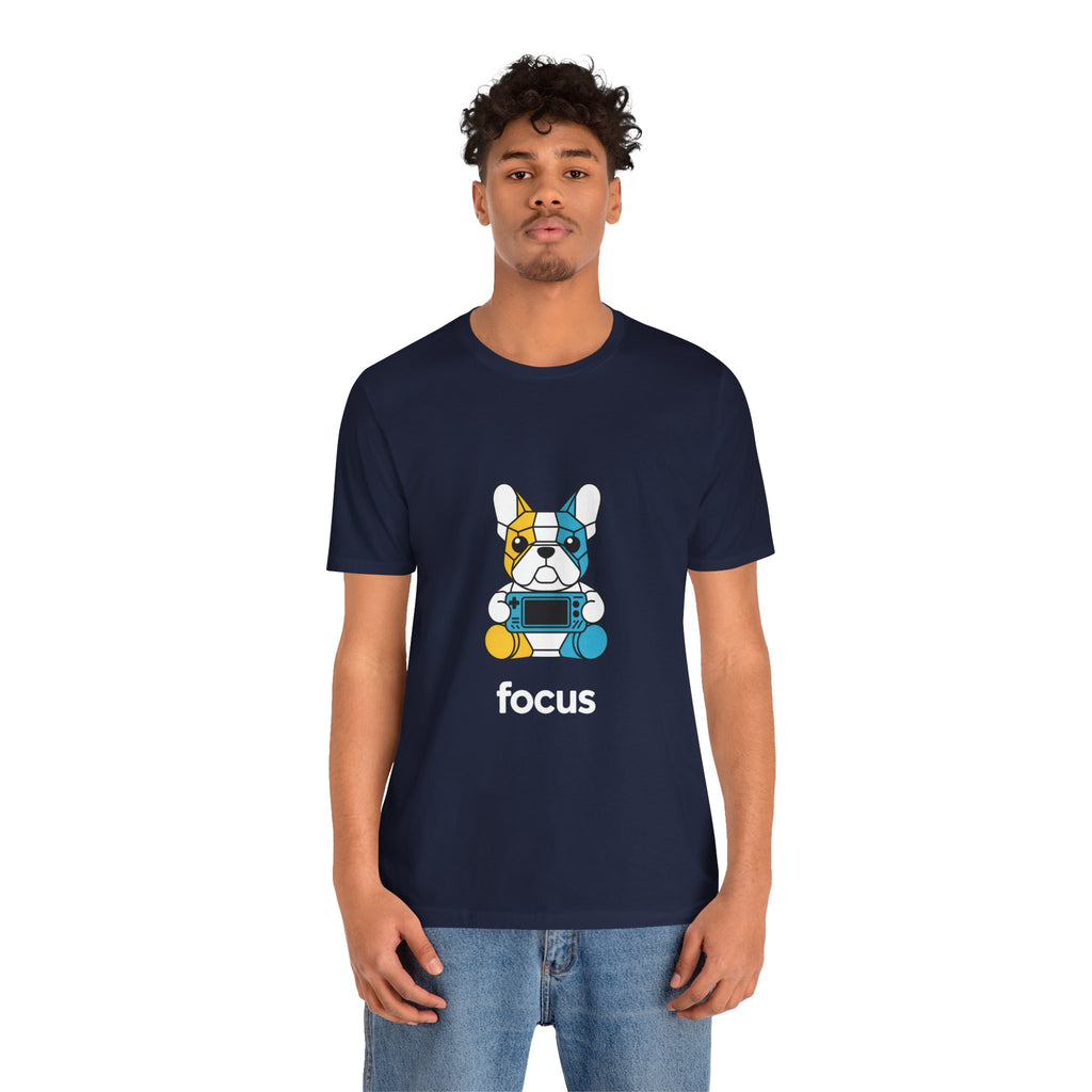 Focus Frenchie Graphic T-Shirt | Geometric Gamer Streetwear
