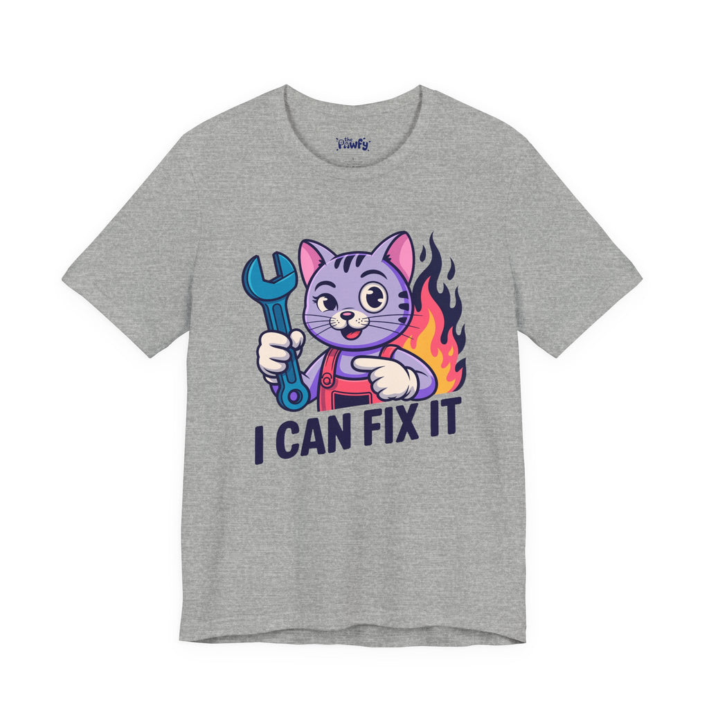 I Can Fix It Cat Graphic T-Shirt | Vintage Disaster Mechanic Apparel