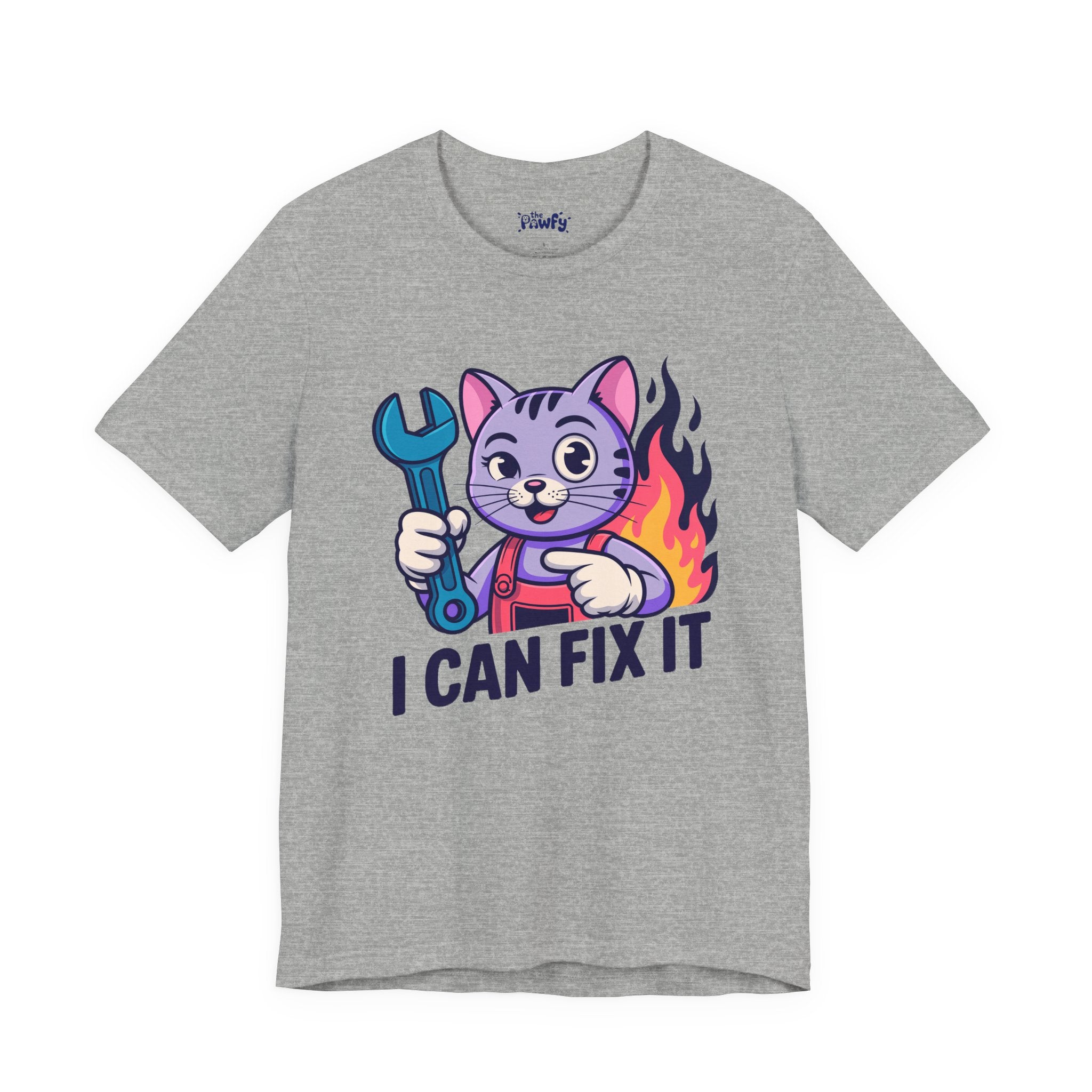 I Can Fix It Cat Graphic T-Shirt | Vintage Disaster Mechanic Apparel