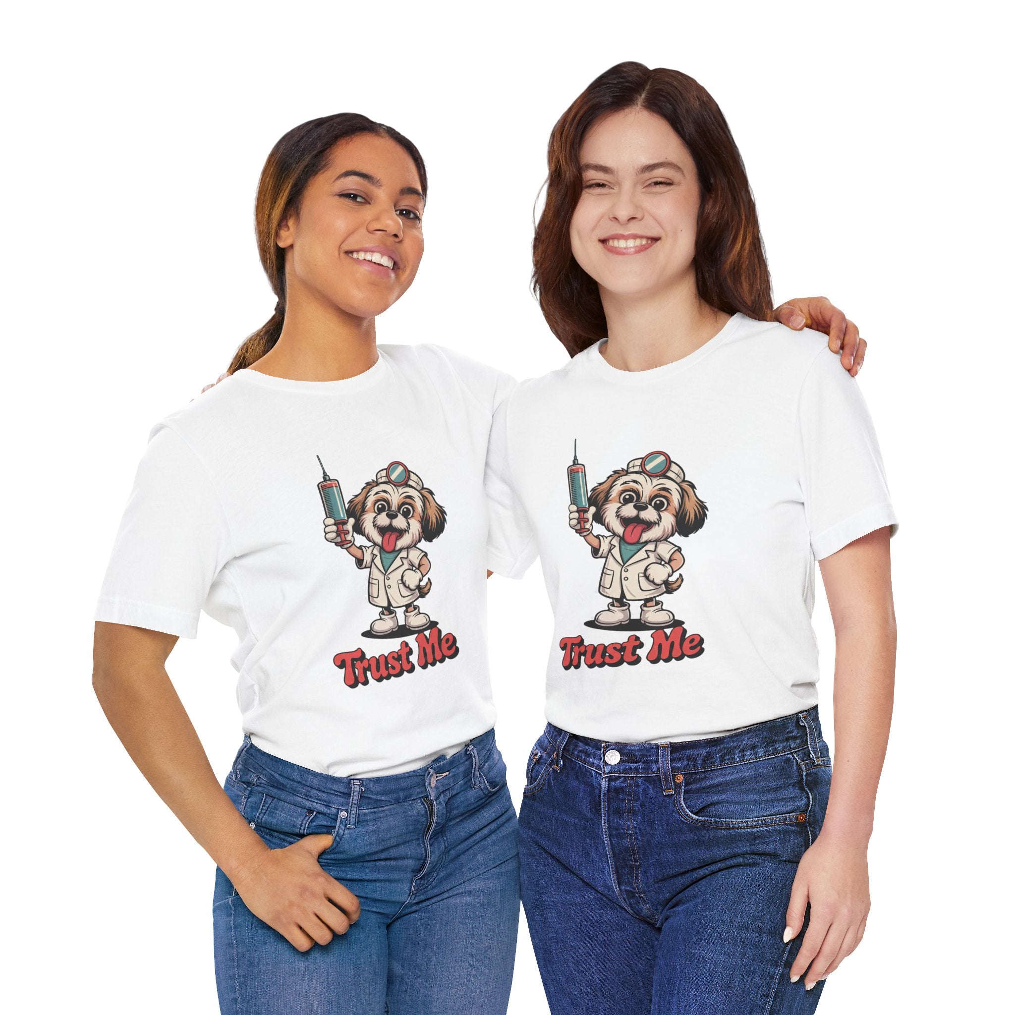 Trust Me Shih Tzu Doctor Graphic T-Shirt | Retro Rubber Hose Streetwear