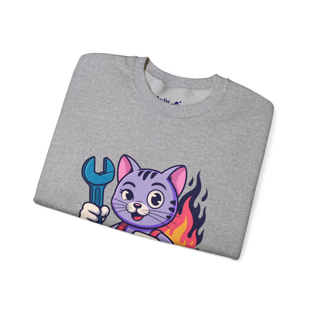 I Can Fix It Mechanic Cat Crewneck | The Irony Collection
