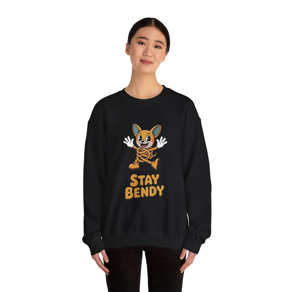 Stay Bendy Noodle Dog Crewneck | The Ink & Noodle Syndicate