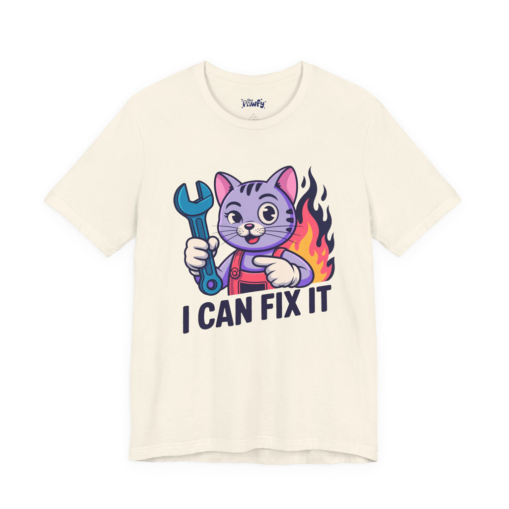 I Can Fix It Cat Graphic T-Shirt | Vintage Disaster Mechanic Apparel