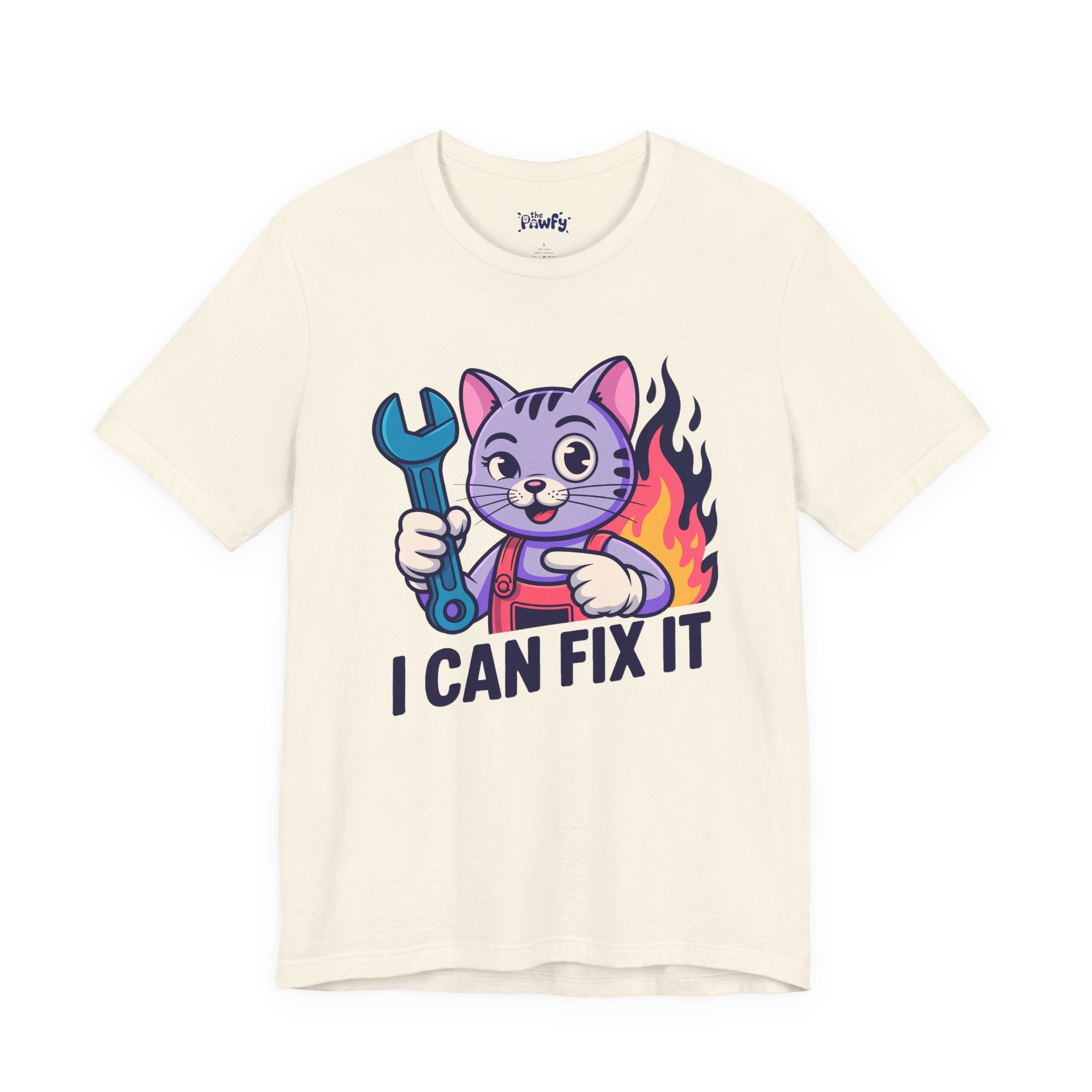 I Can Fix It Cat Graphic T-Shirt | Vintage Disaster Mechanic Apparel