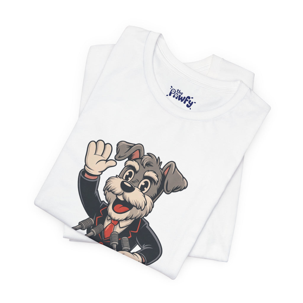 I Have No Idea Schnauzer President Graphic T-Shirt | Retro Cartoon Streetwear