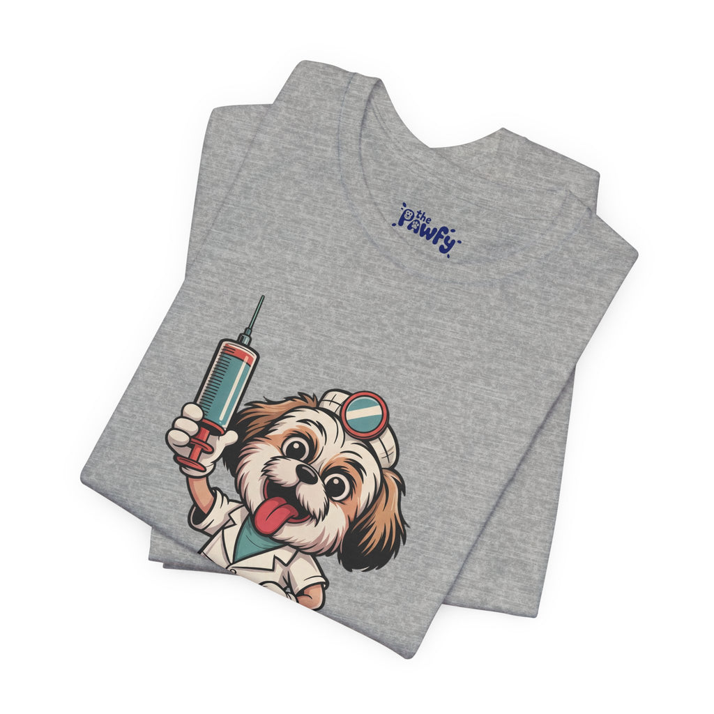 Trust Me Shih Tzu Doctor Graphic T-Shirt | Retro Rubber Hose Streetwear