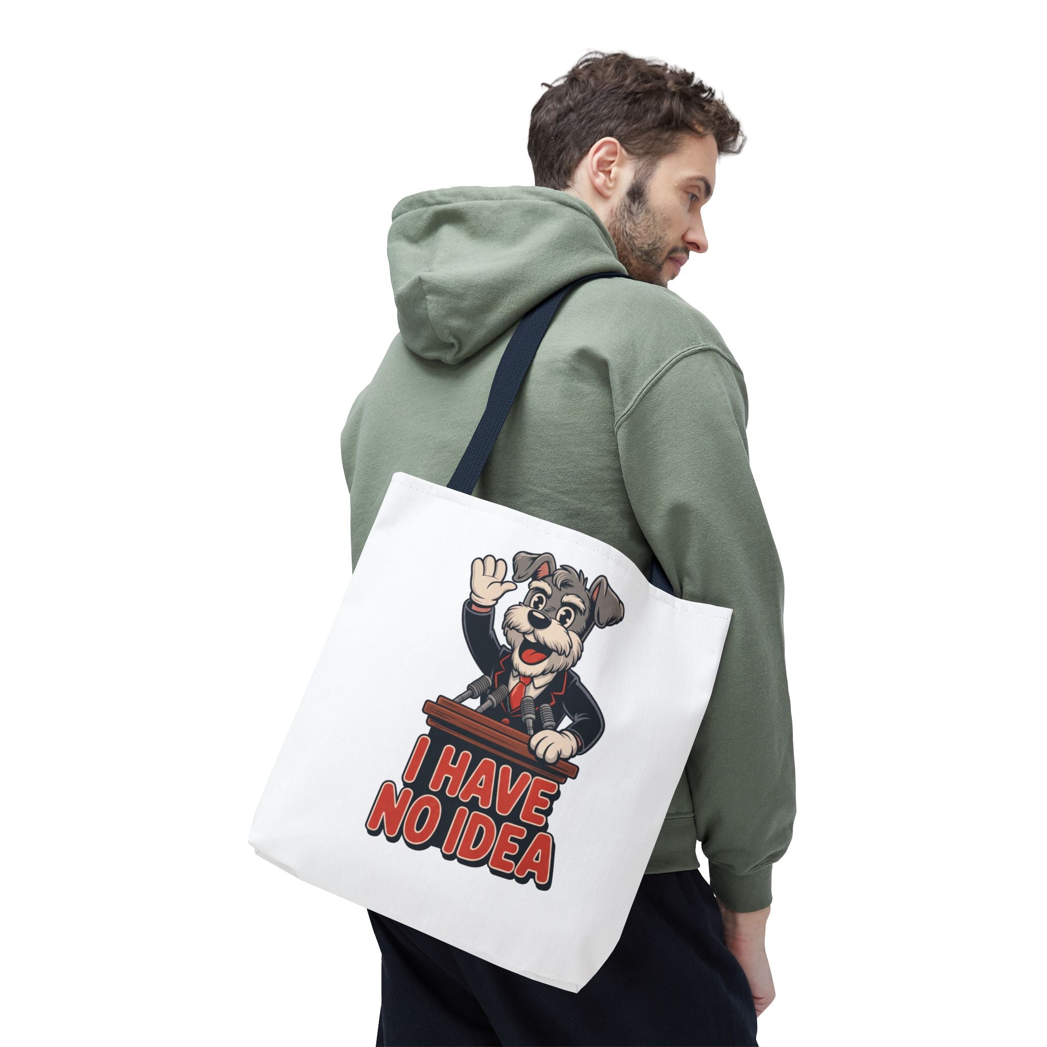 I Have No Idea Schnauzer President Tote Bag | Vintage Canvas Accessory