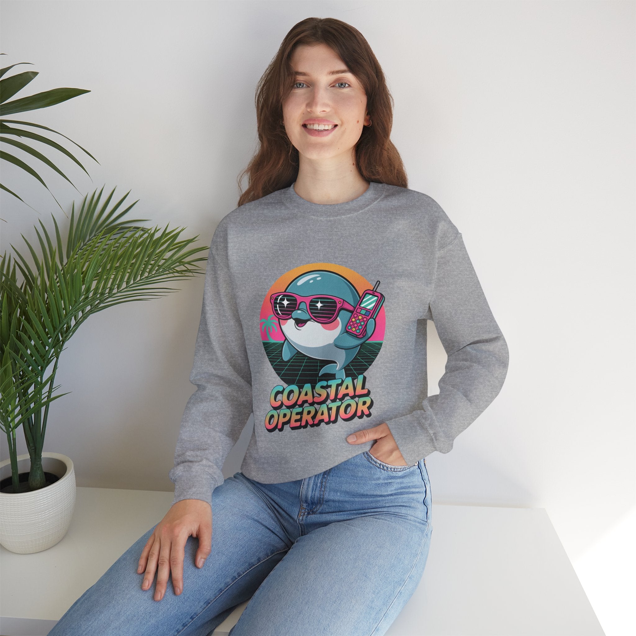Coastal Operator Retro Brick Phone Crewneck | The Vice Collection