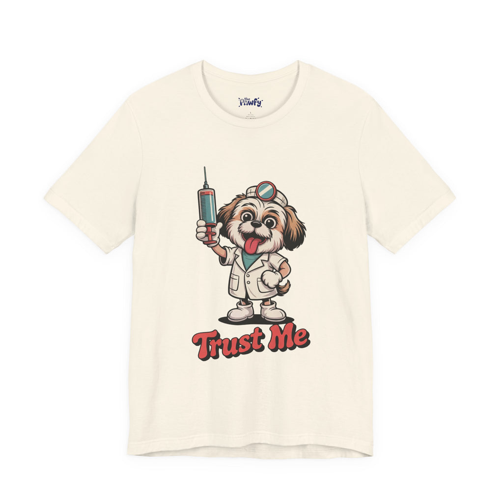 Trust Me Shih Tzu Doctor Graphic T-Shirt | Retro Rubber Hose Streetwear
