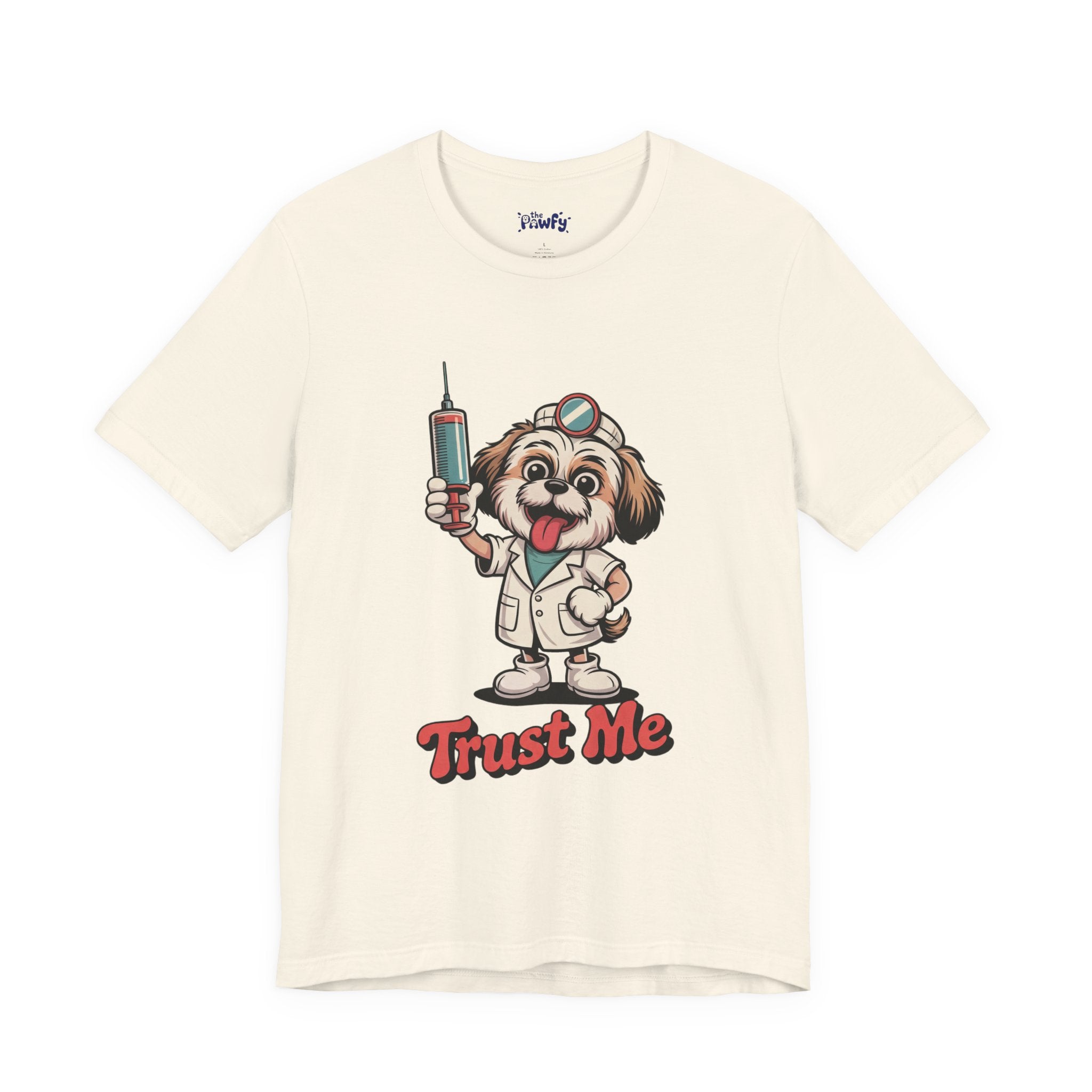 Trust Me Shih Tzu Doctor Graphic T-Shirt | Retro Rubber Hose Streetwear
