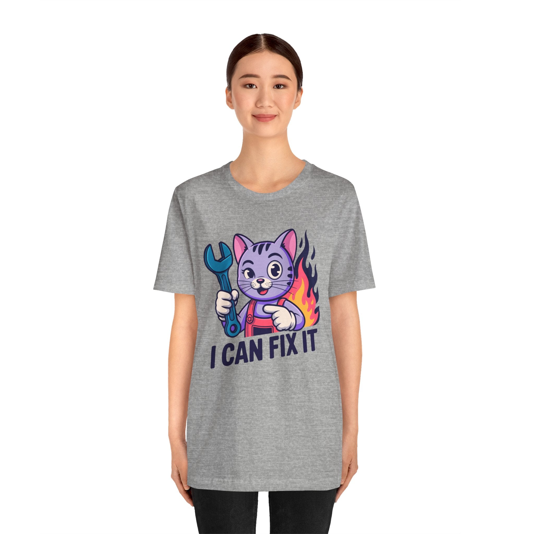 I Can Fix It Cat Graphic T-Shirt | Vintage Disaster Mechanic Apparel