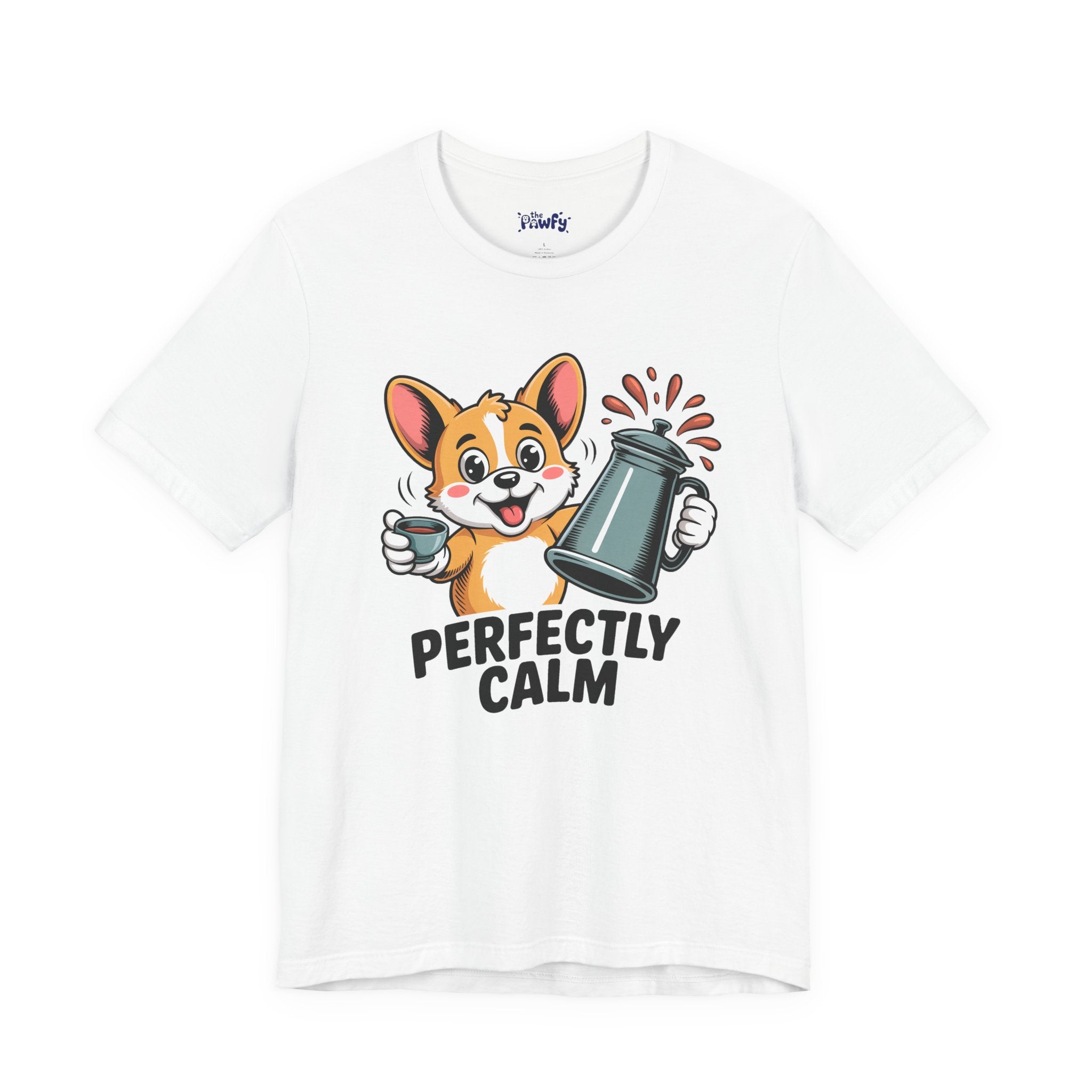 Perfectly Calm Corgi Graphic T-Shirt | Over-caffeinated Vintage Apparel