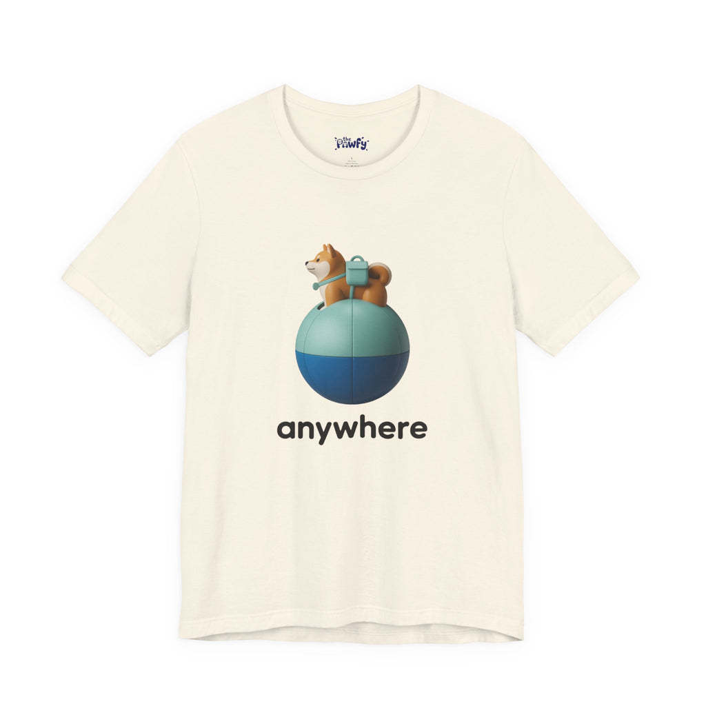 Anywhere Shiba Graphic T-Shirt | Minimalist Vinyl Toy Streetwear