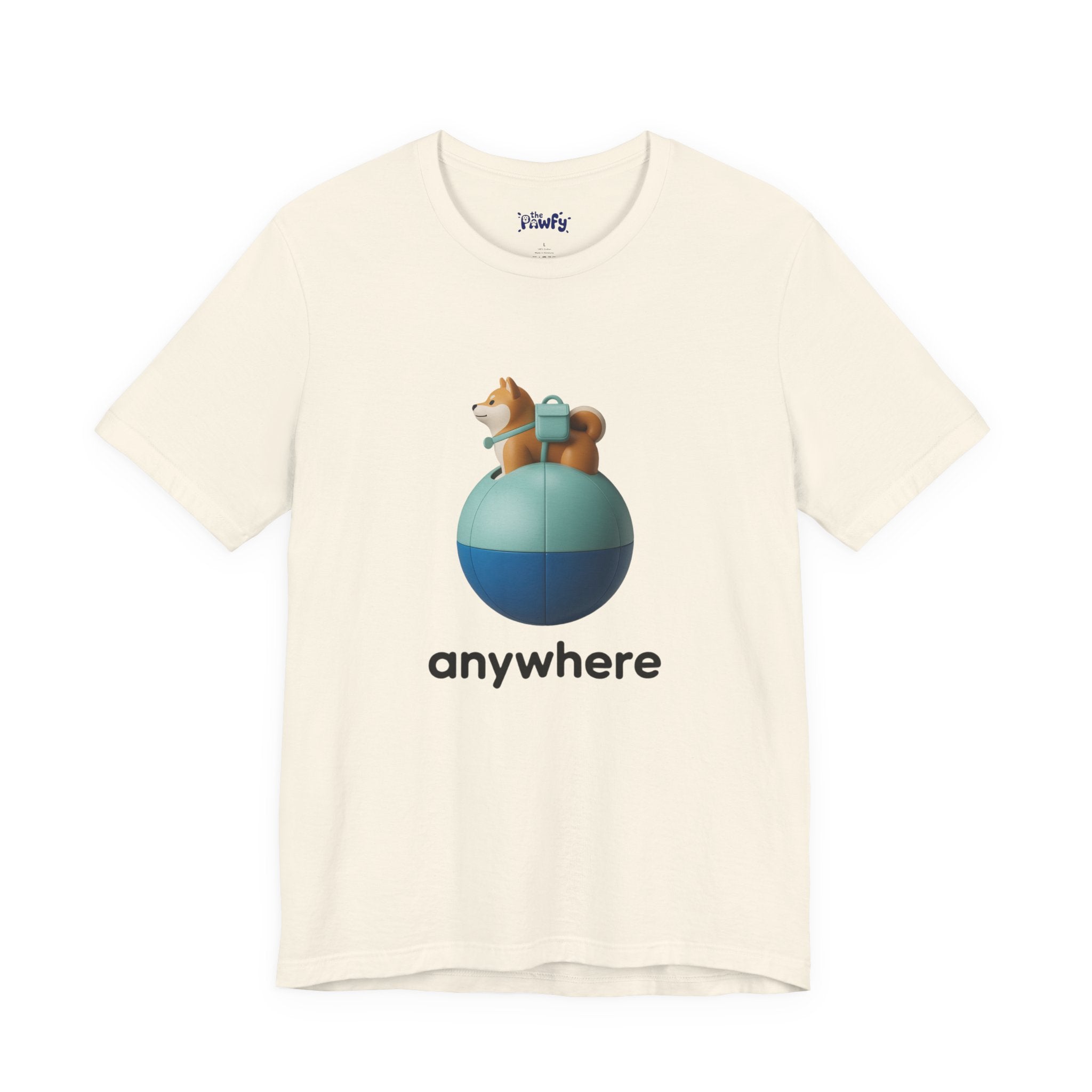 Anywhere Shiba Graphic T-Shirt | Minimalist Vinyl Toy Streetwear