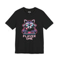Player One Raccoon Graphic T-Shirt | 80s Synthwave Streetwear
