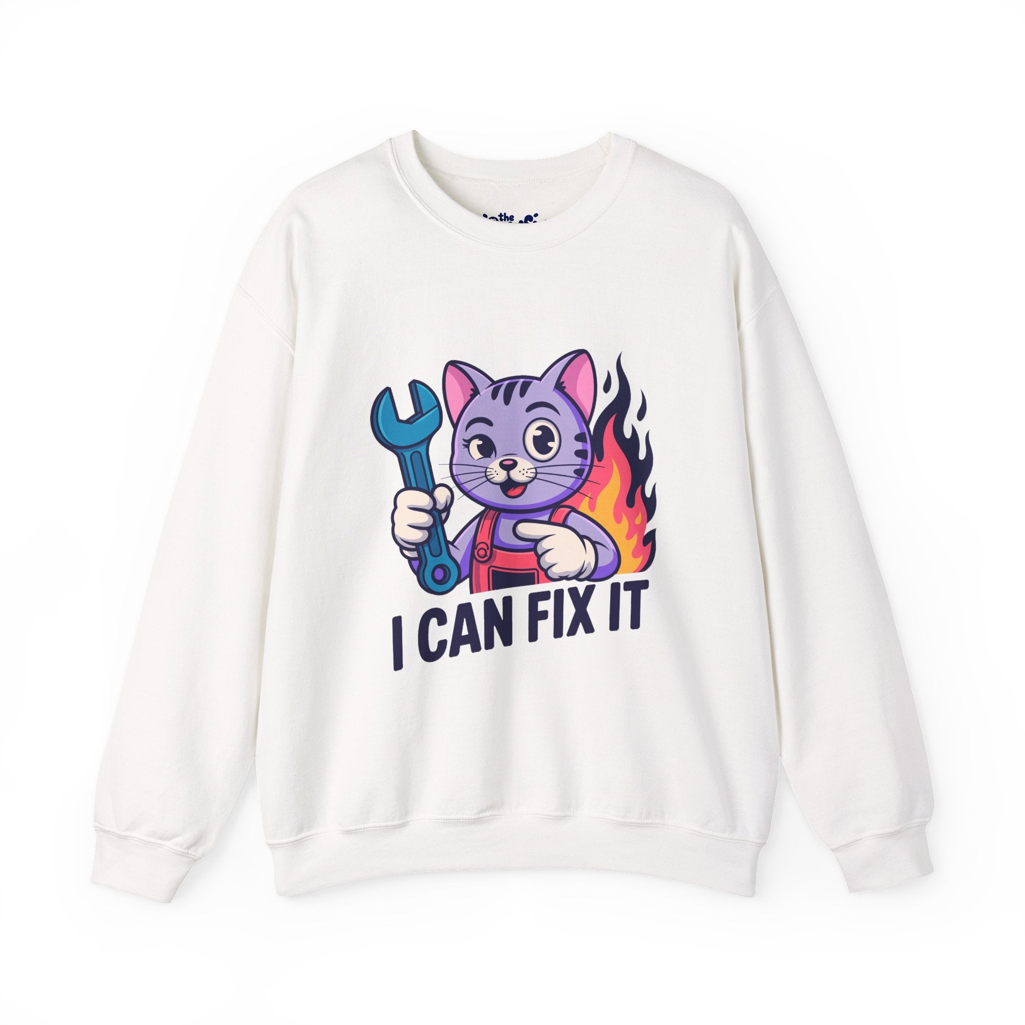 I Can Fix It Mechanic Cat Crewneck | The Irony Collection