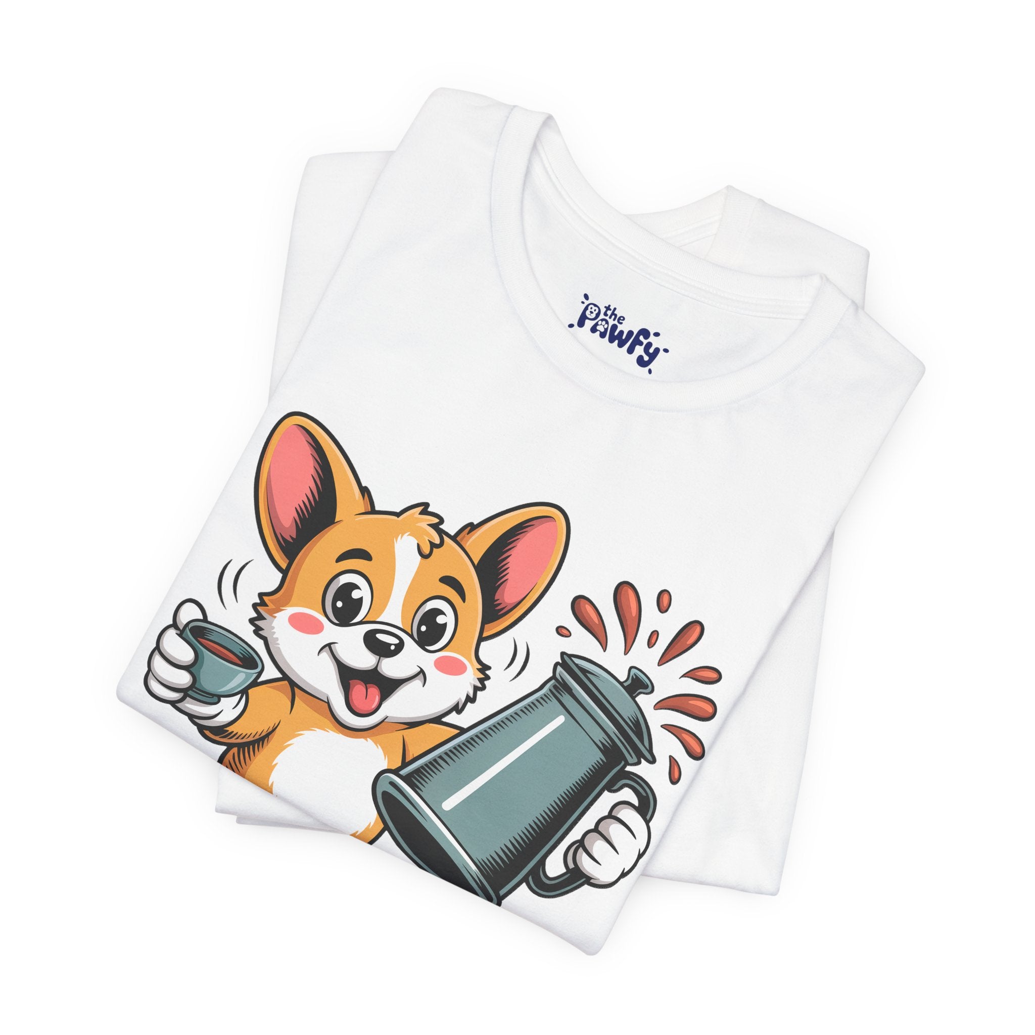 Perfectly Calm Corgi Graphic T-Shirt | Over-caffeinated Vintage Apparel