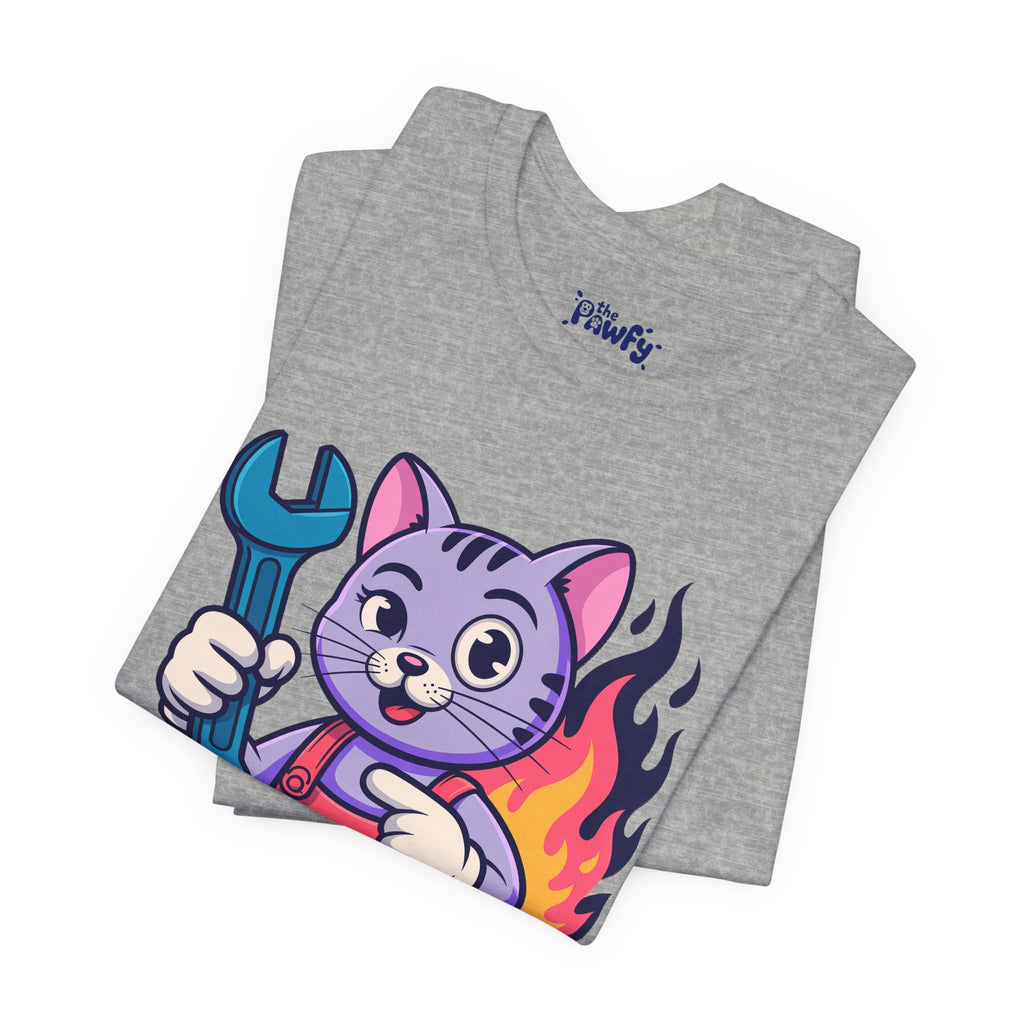 I Can Fix It Cat Graphic T-Shirt | Vintage Disaster Mechanic Apparel
