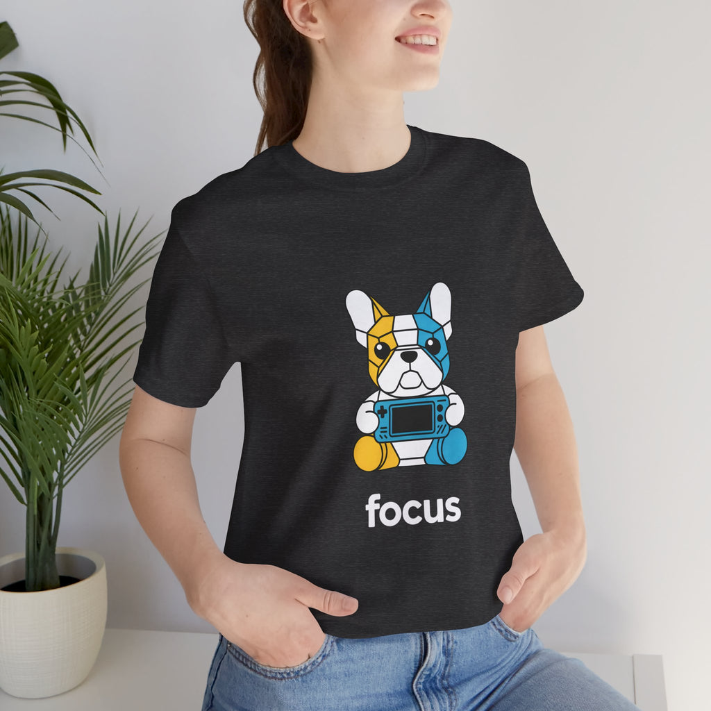 Focus Frenchie Graphic T-Shirt | Geometric Gamer Streetwear