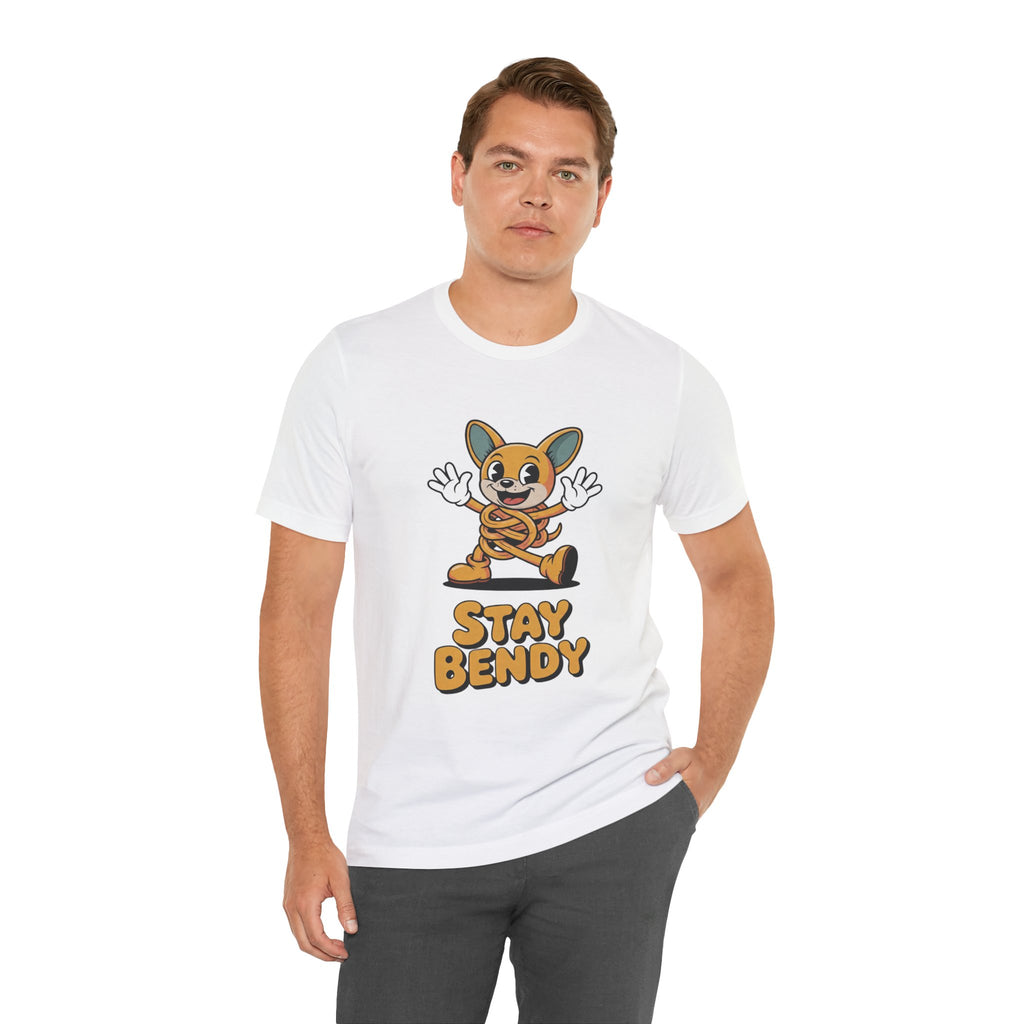Stay Bendy Zen Chihuahua Graphic T-Shirt | Retro Rubber Hose Streetwear