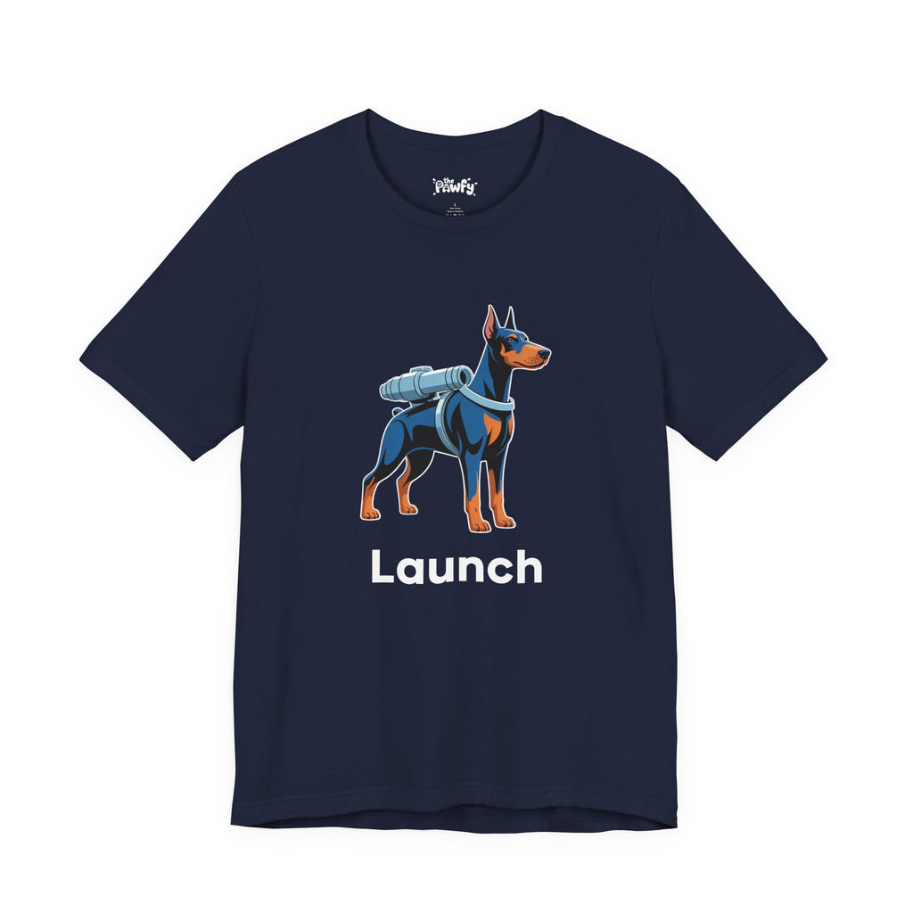 Launch Doberman Graphic T-Shirt | Futuristic Designer Toy Streetwear