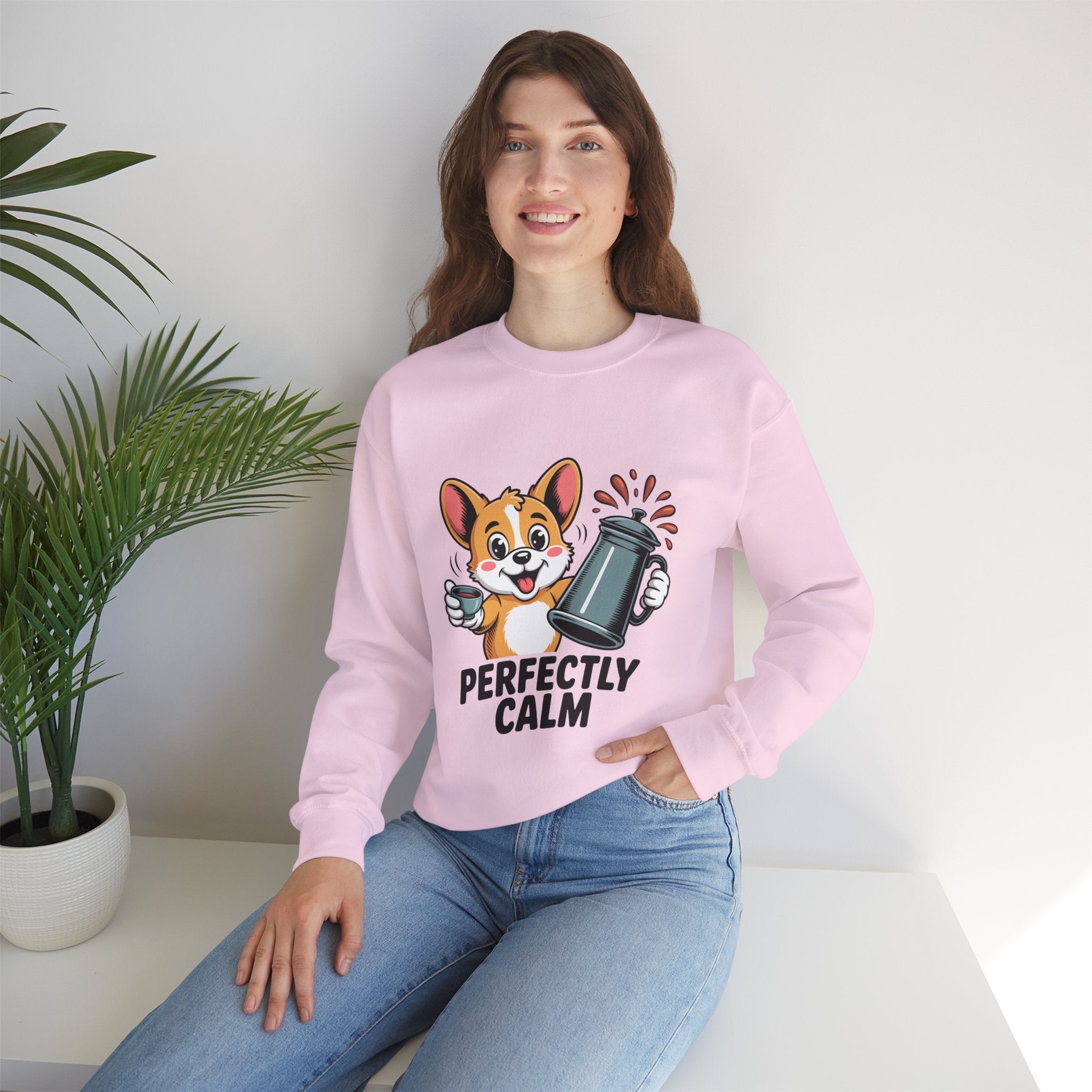 Perfectly Calm Caffeine Crewneck | Ink & Noodle Syndicate