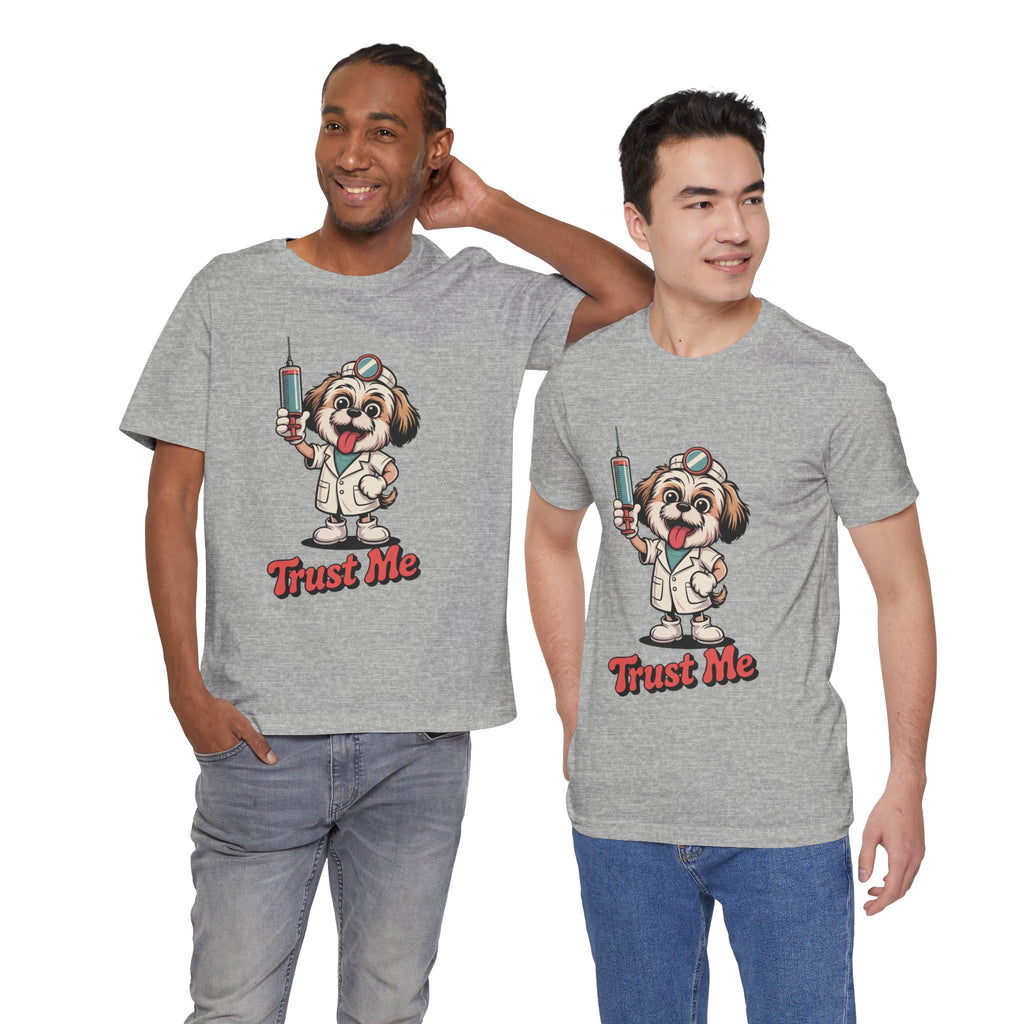 Trust Me Shih Tzu Doctor Graphic T-Shirt | Retro Rubber Hose Streetwear