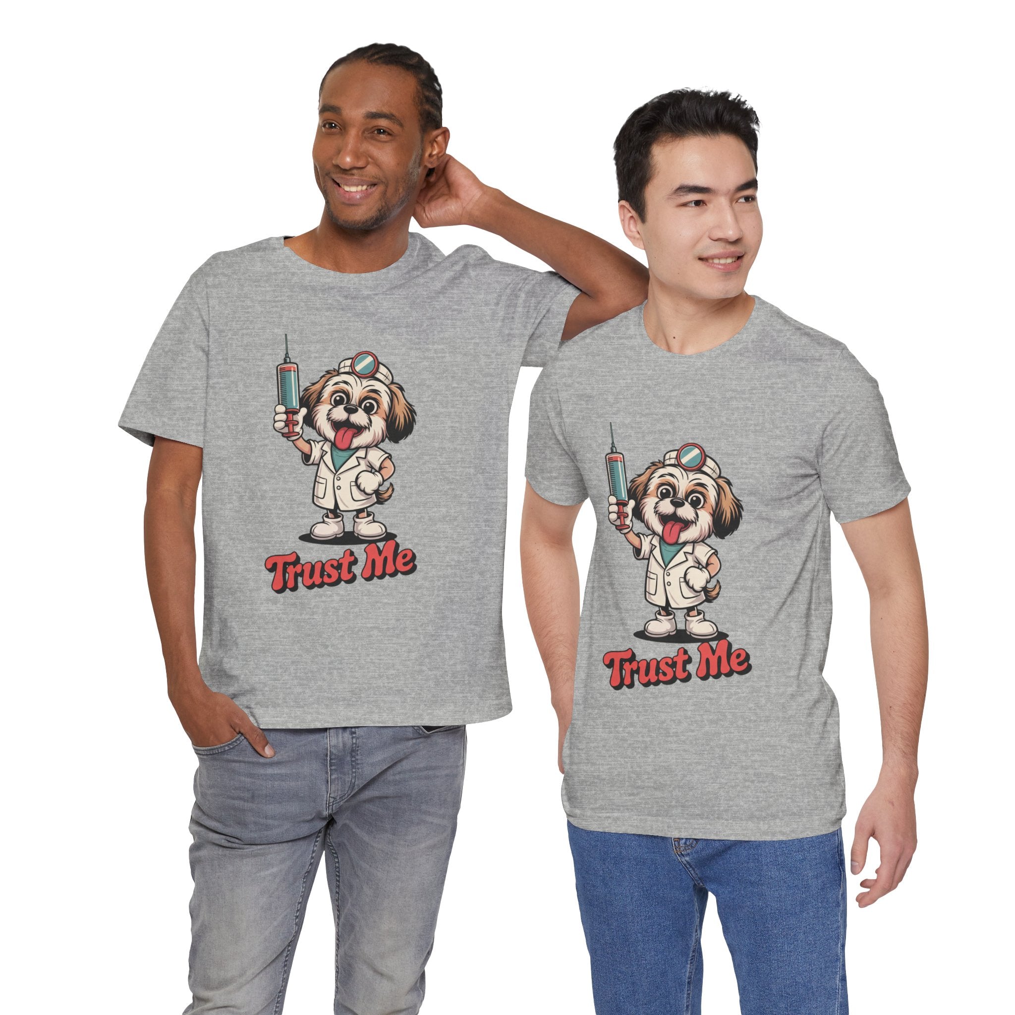 Trust Me Shih Tzu Doctor Graphic T-Shirt | Retro Rubber Hose Streetwear