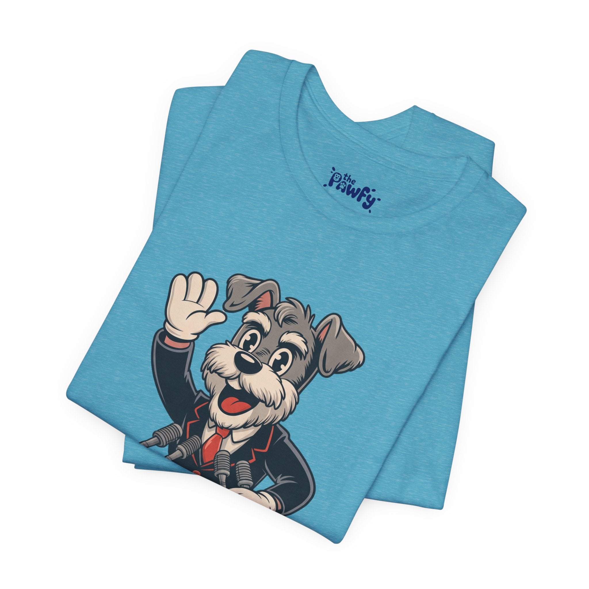 I Have No Idea Schnauzer President Graphic T-Shirt | Retro Cartoon Streetwear