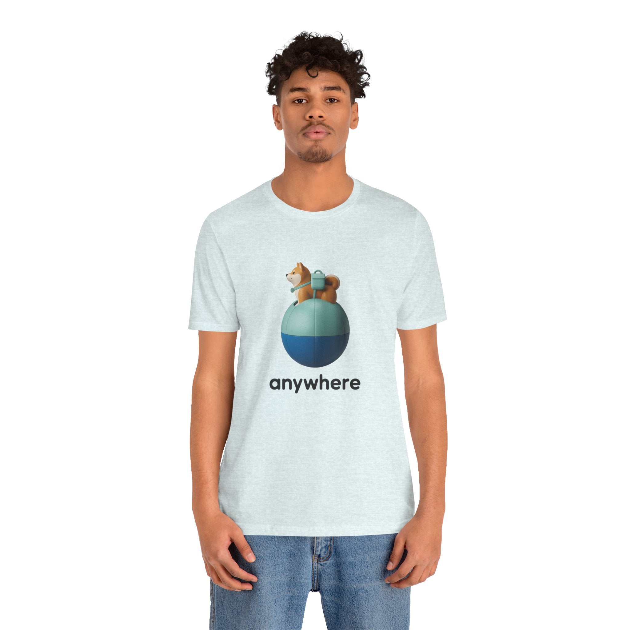 Anywhere Shiba Graphic T-Shirt | Minimalist Vinyl Toy Streetwear
