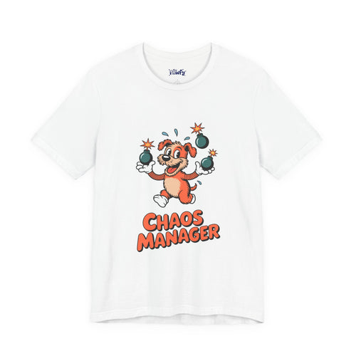 Chaos Manager Graphic T-Shirt | Vintage Rubber Hose Cartoon Apparel
