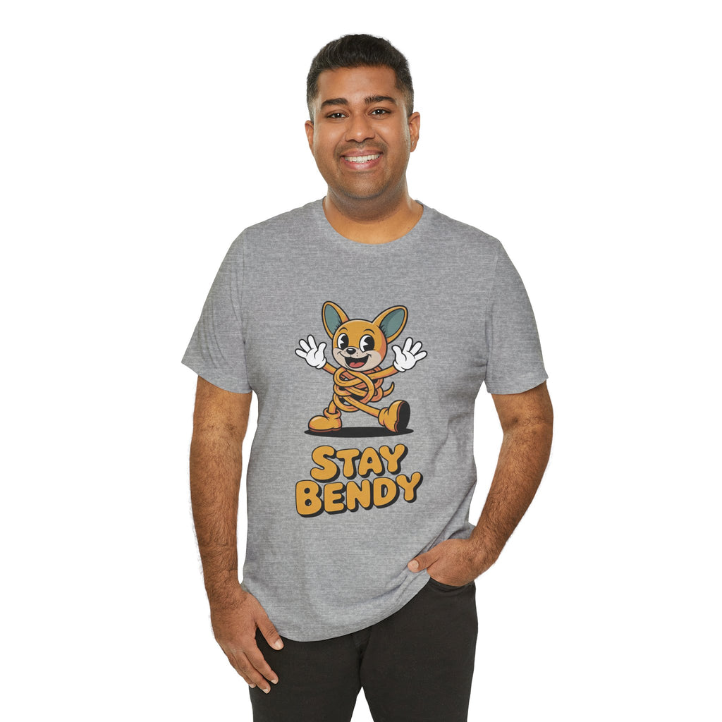 Stay Bendy Zen Chihuahua Graphic T-Shirt | Retro Rubber Hose Streetwear
