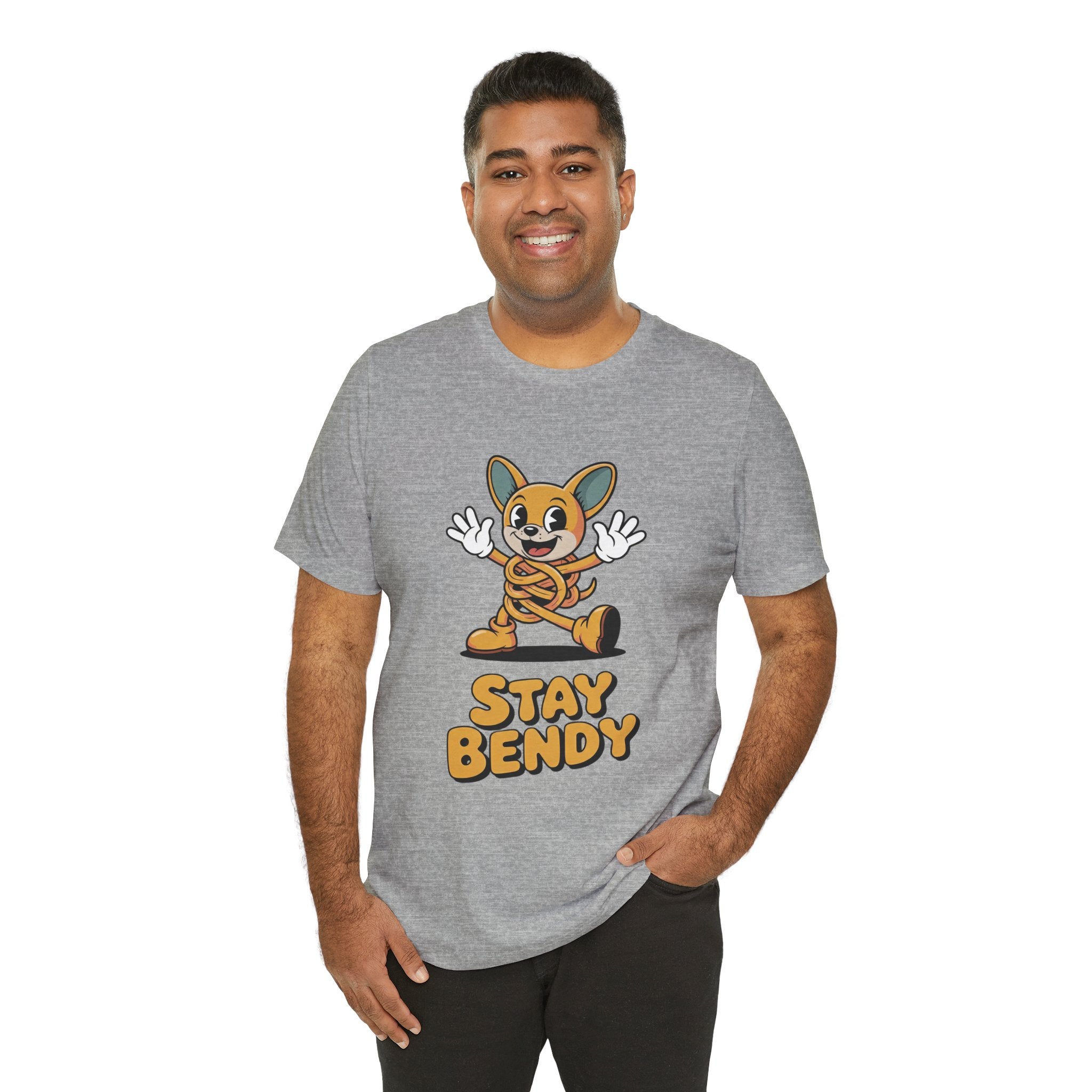Stay Bendy Zen Chihuahua Graphic T-Shirt | Retro Rubber Hose Streetwear