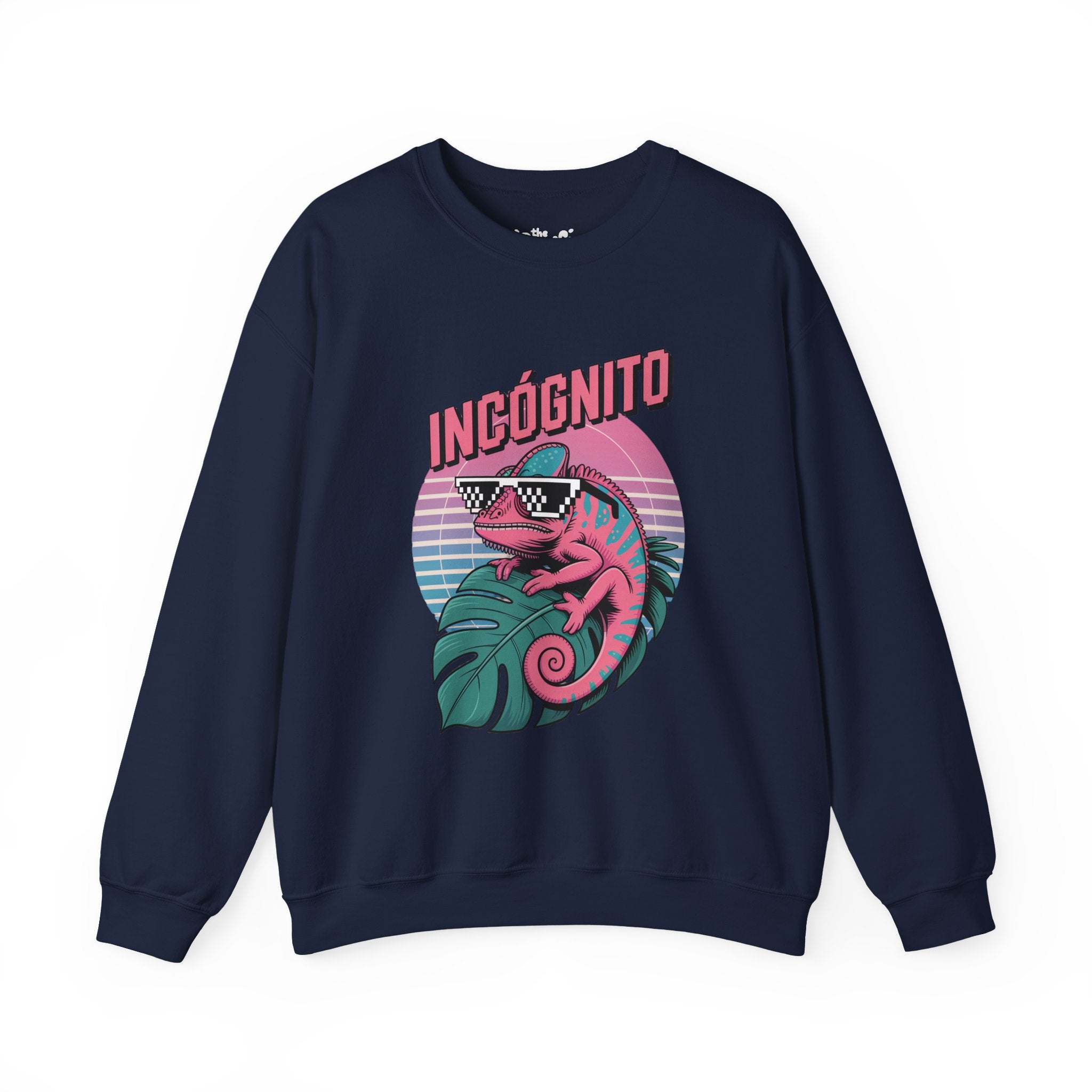 Incógnito Retro Chameleon Crewneck Sweatshirt | Vaporwave Streetwear