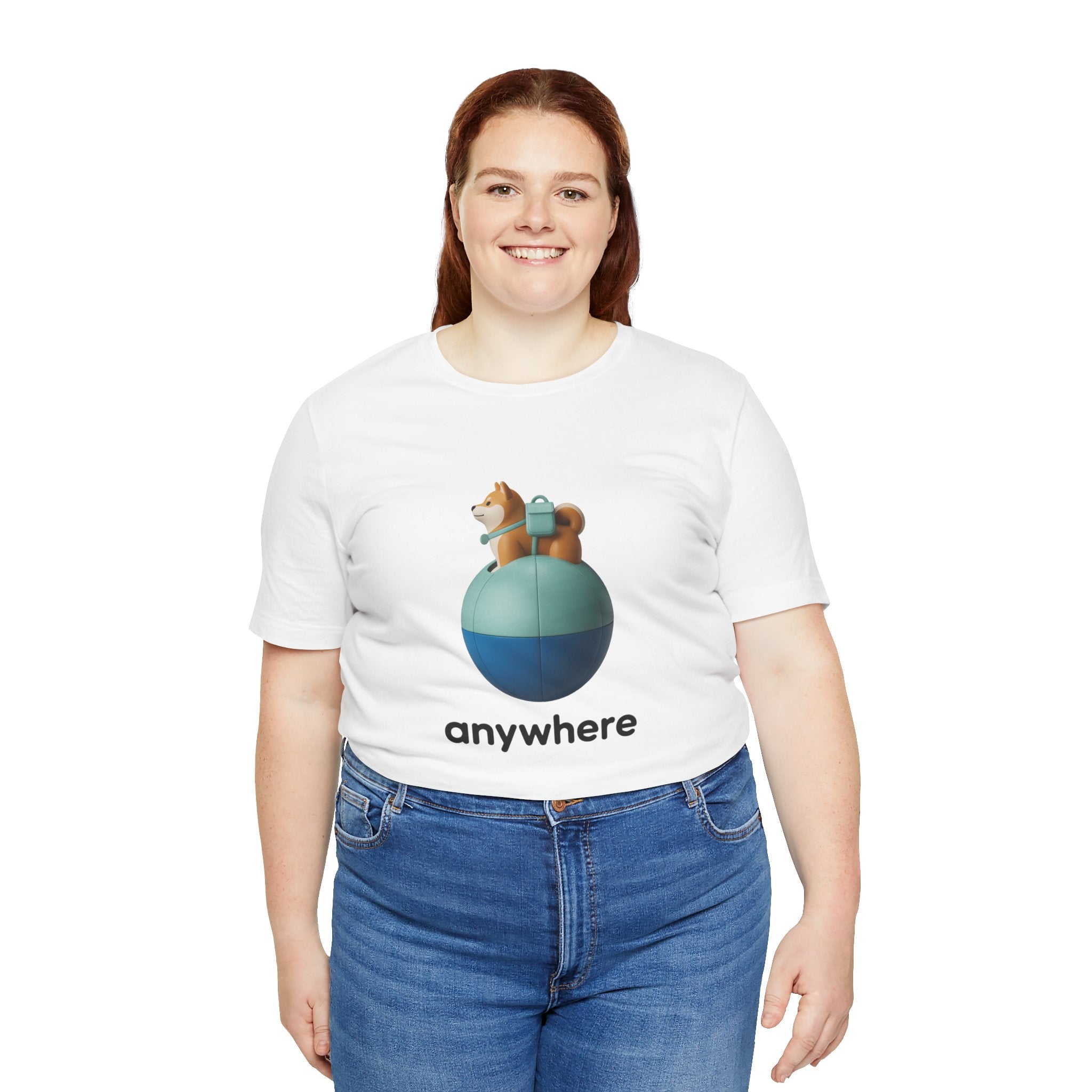 Anywhere Shiba Graphic T-Shirt | Minimalist Vinyl Toy Streetwear