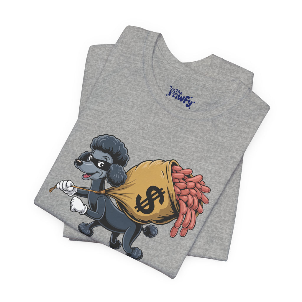 Easy Money Poodle Graphic T-Shirt | Vintage Heist Cartoon Apparel