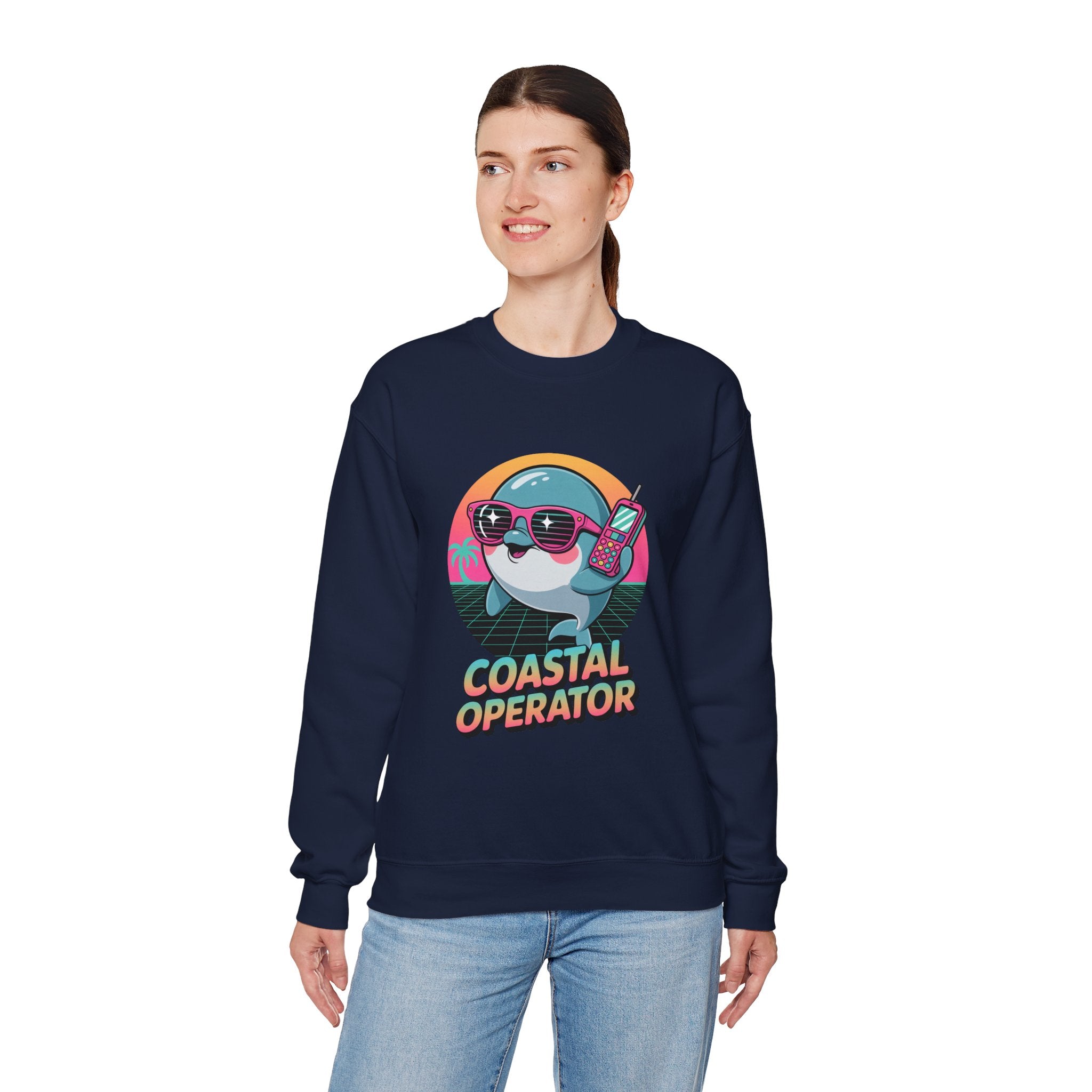 Coastal Operator Retro Brick Phone Crewneck | The Vice Collection