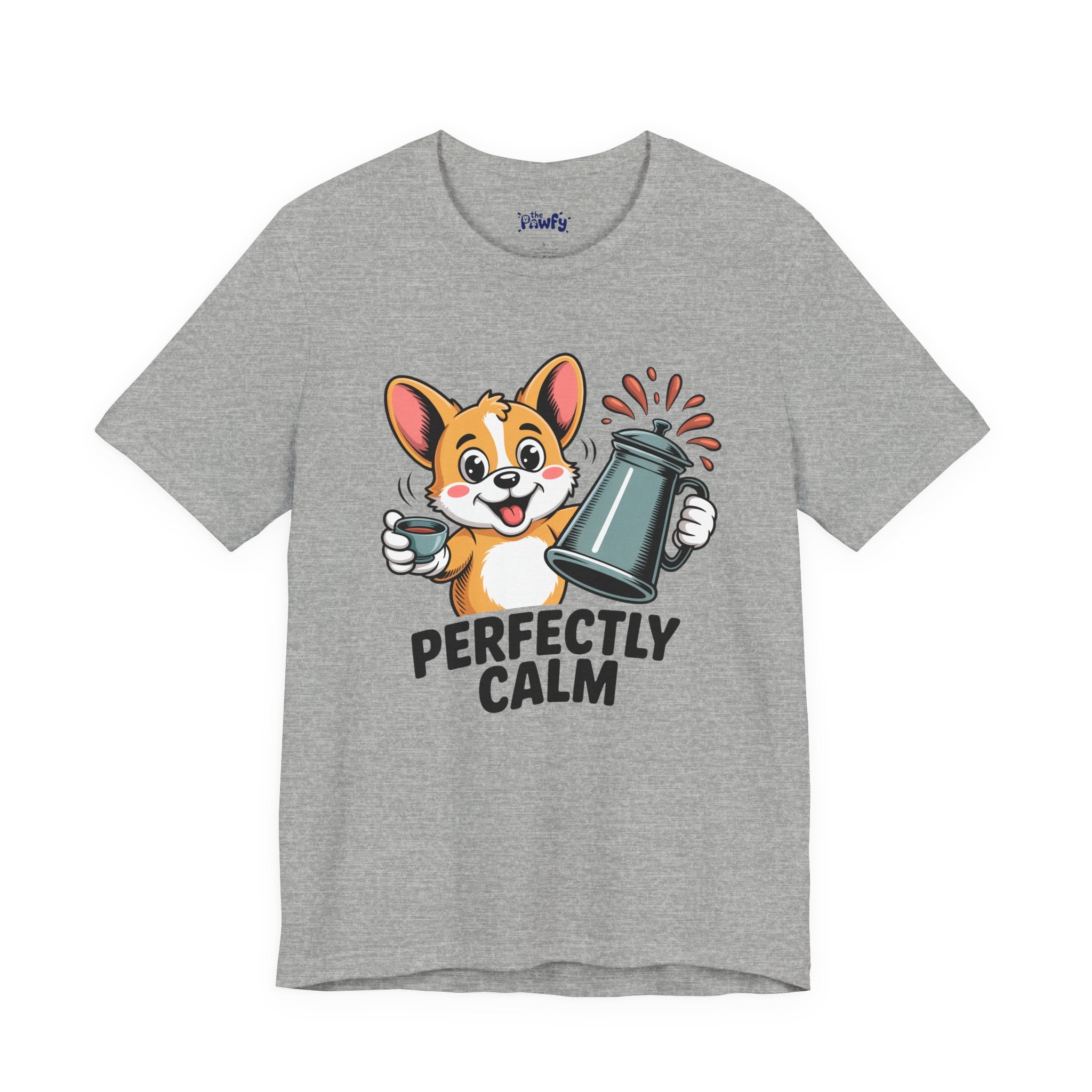 Perfectly Calm Corgi Graphic T-Shirt | Over-caffeinated Vintage Apparel
